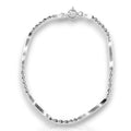 Pulsera Singapur Líneas En Plata .925 |  18 Cm