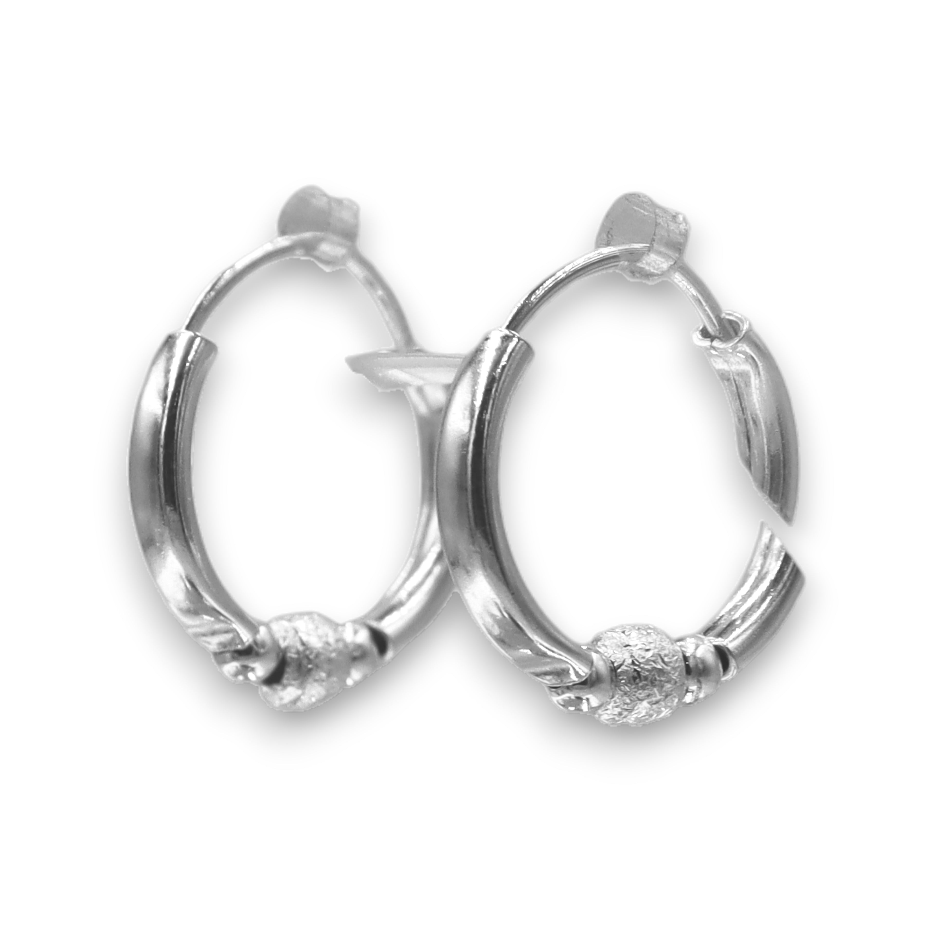 Arracadas Cuenta Redonda Chica de Plata .925