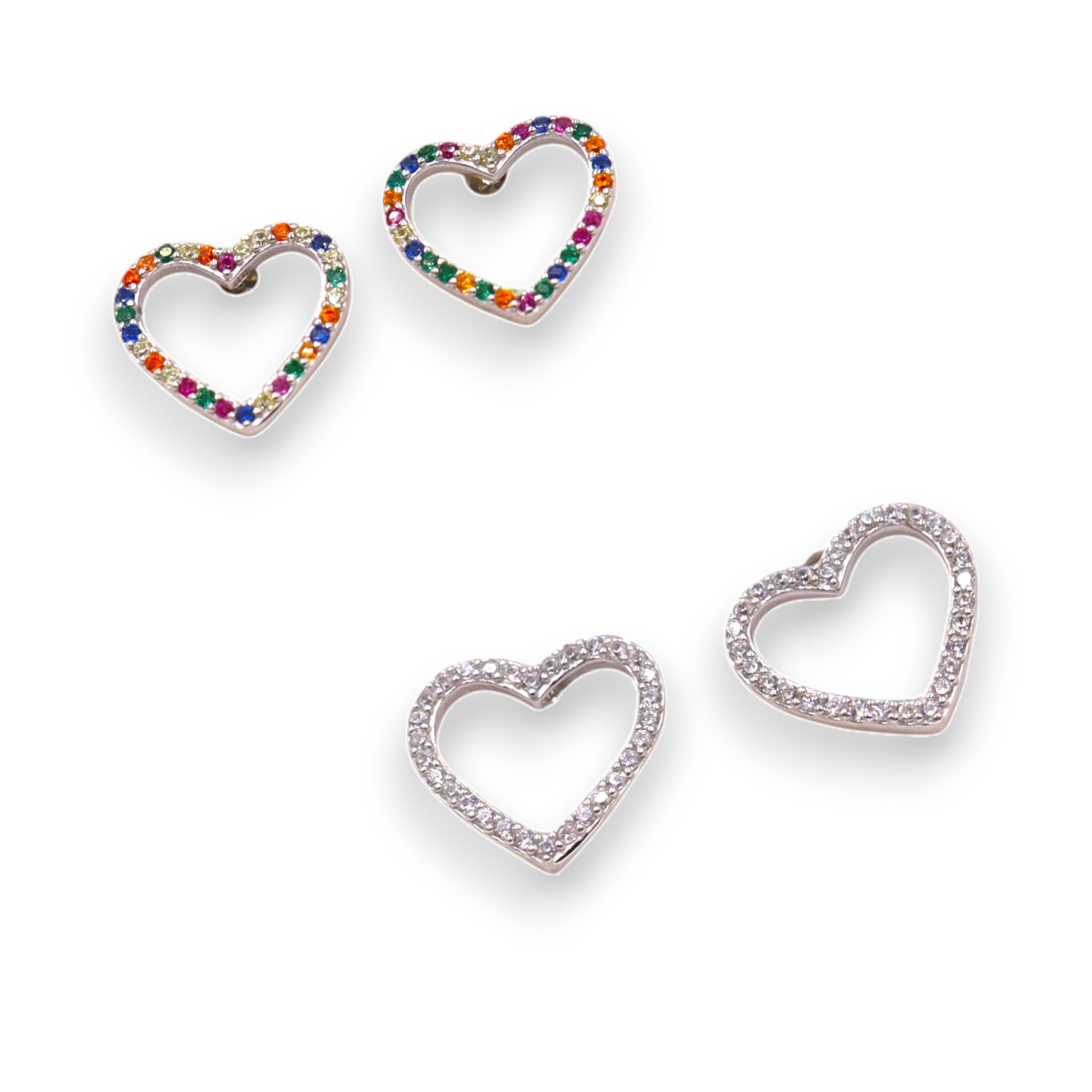 Broquel Contorno de Corazón de Plata .925