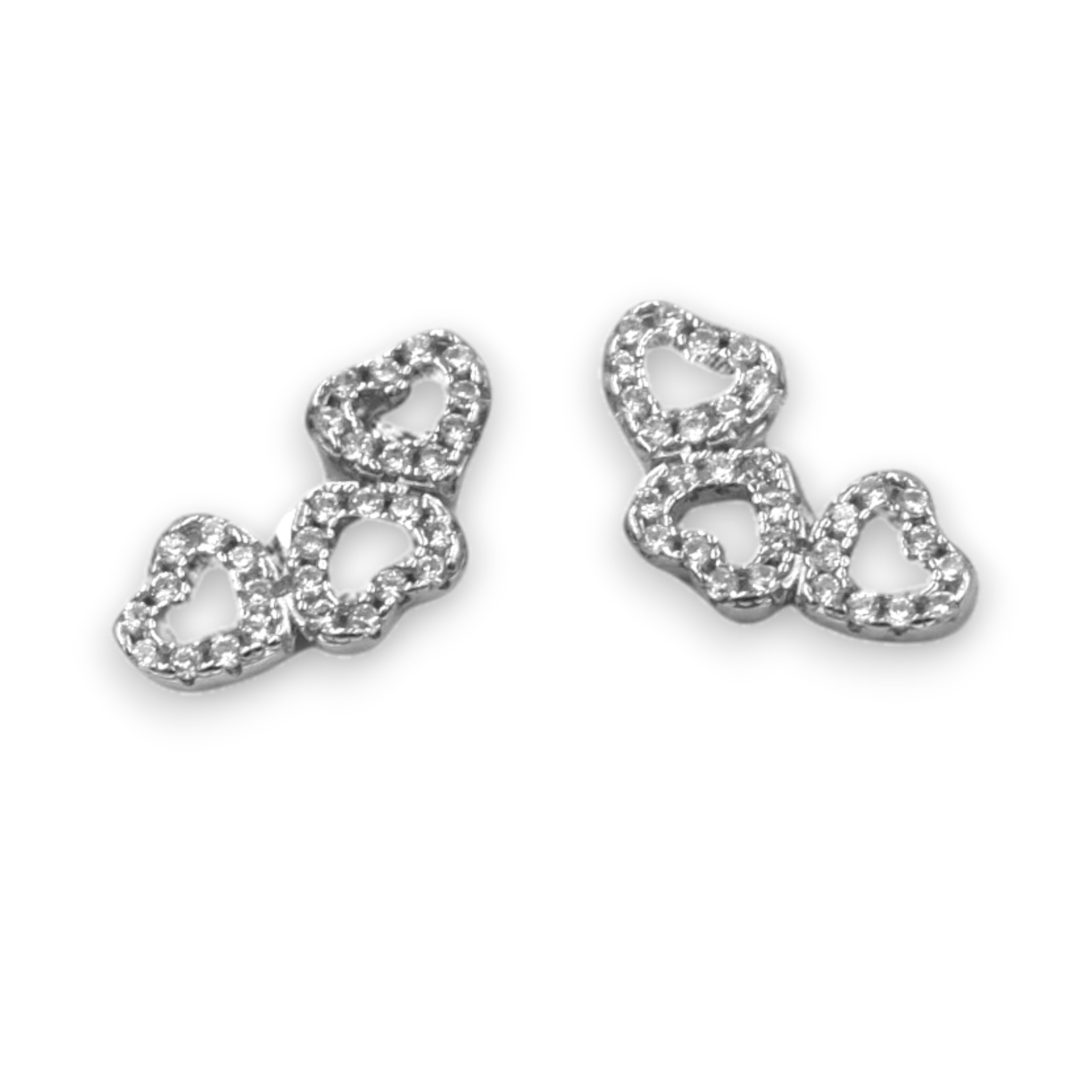 Broquel 3 Corazones de Plata .925