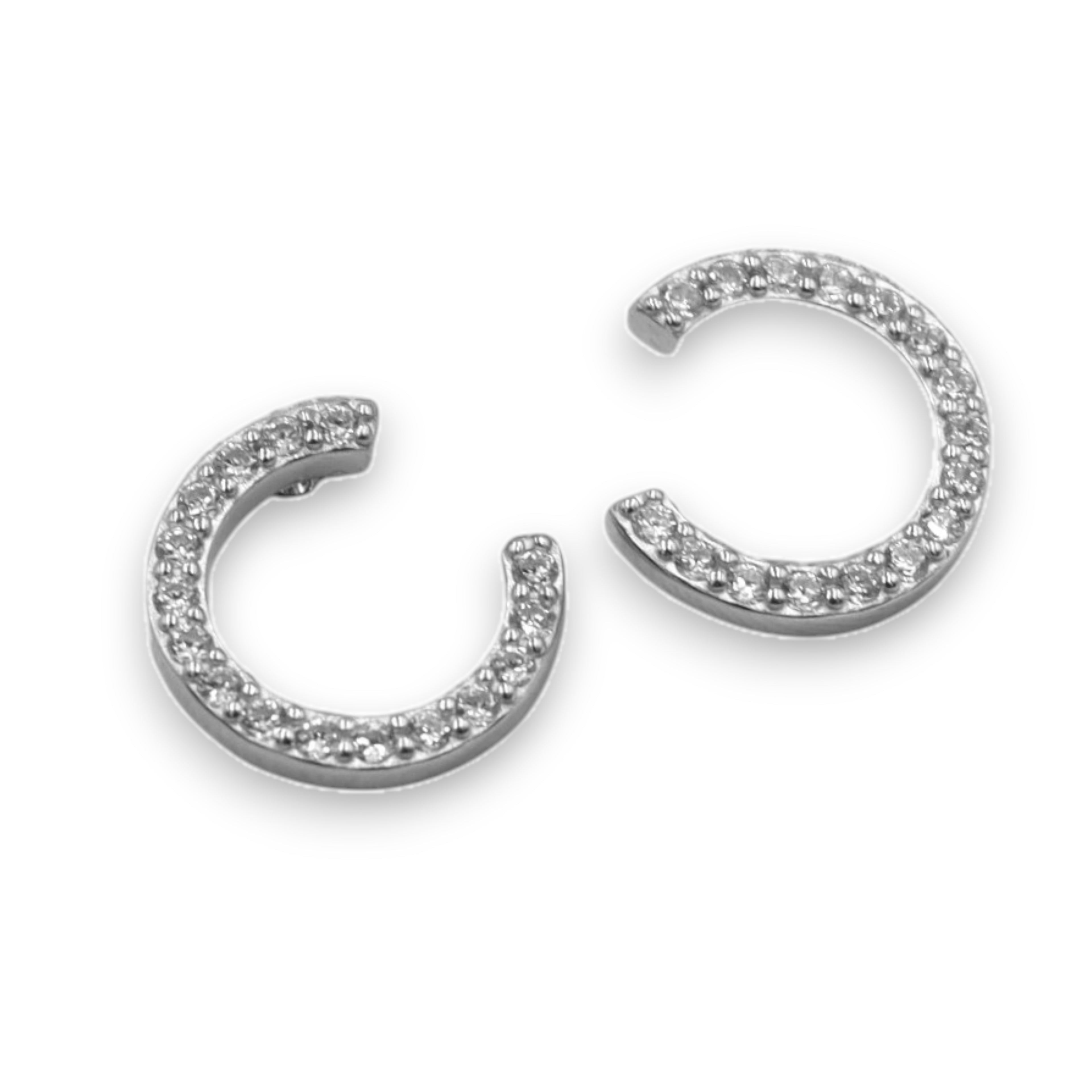 Arracadas Circonia Blanca de Plata .925