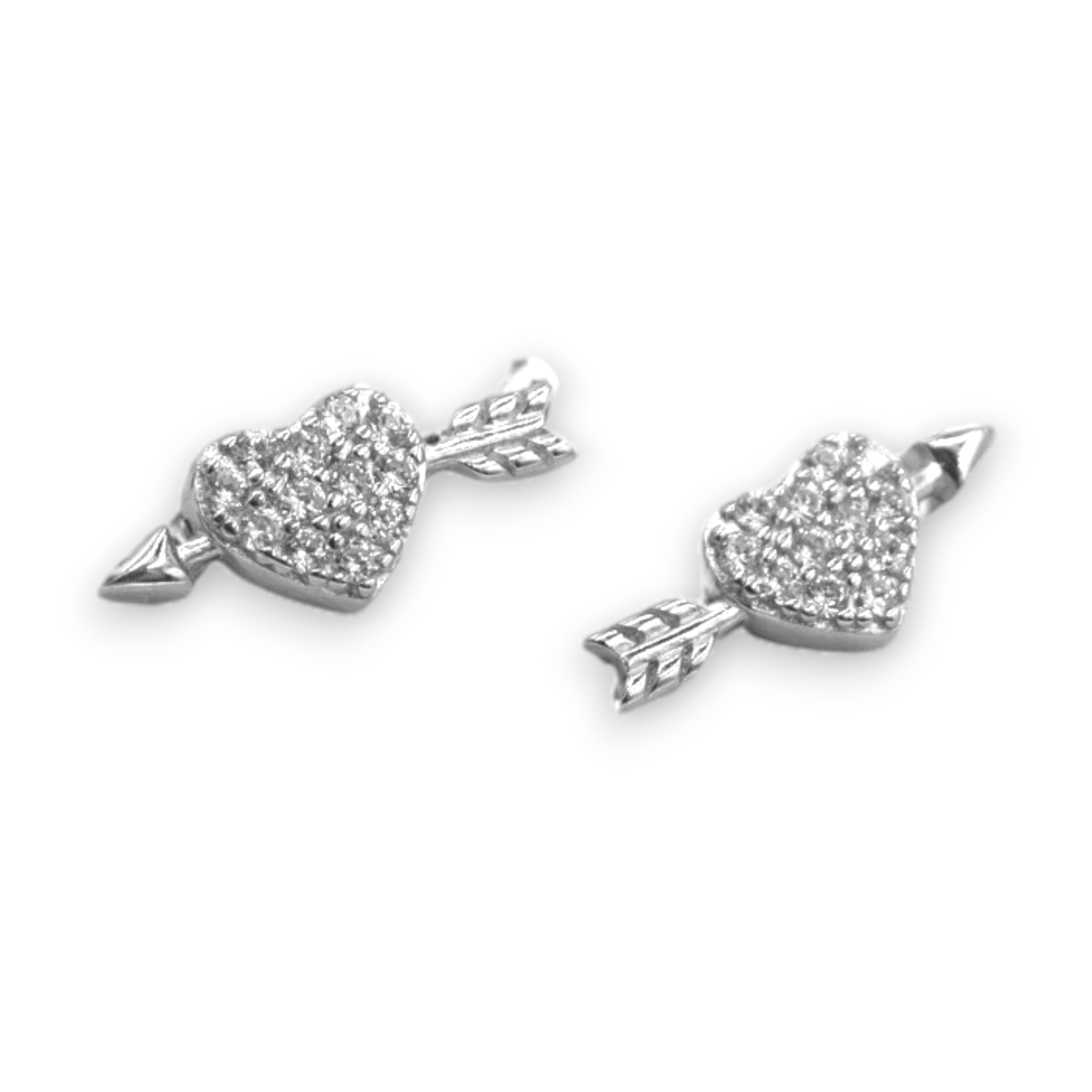 Broquel Flecha Corazón de Plata .925