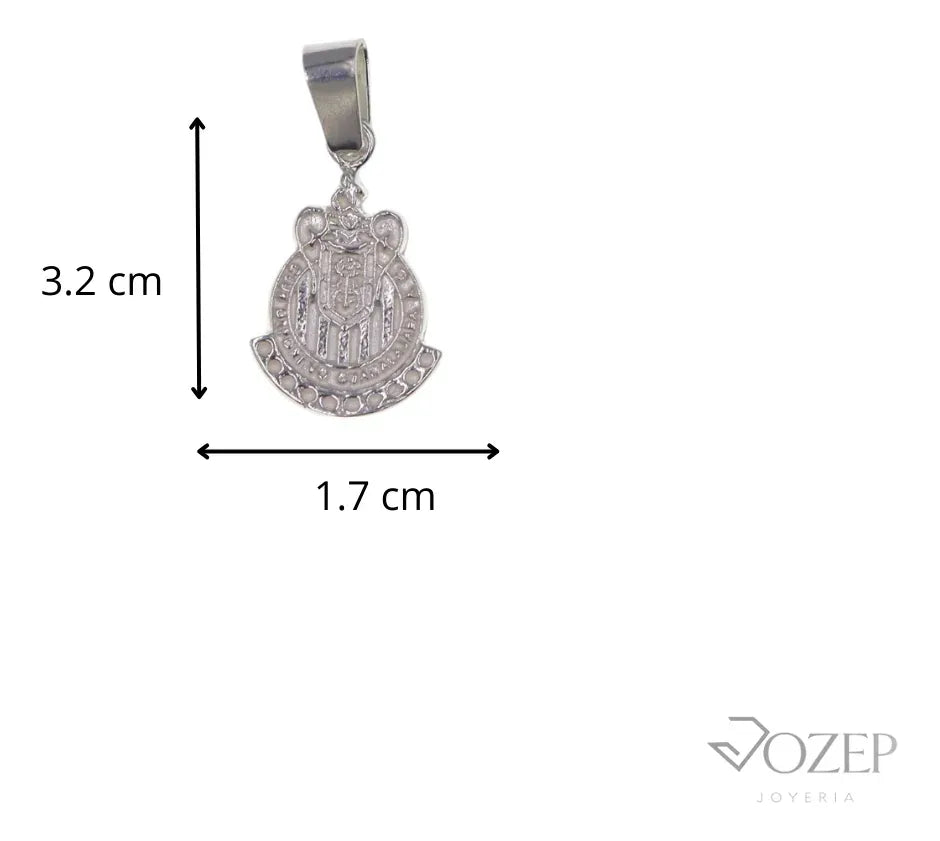Dije Escudo Chivas + Cadena en Plata .925