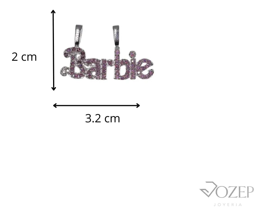 Dije De Barbie + Cadena De Plata .925 - Jozep Joyería