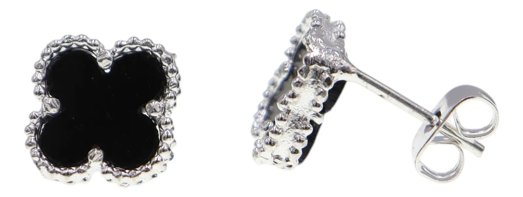 Aretes Tipo Trébol En Plata .925