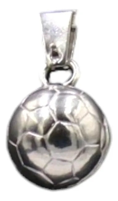 Dije Balón de Futbol + Cadena en plata .925