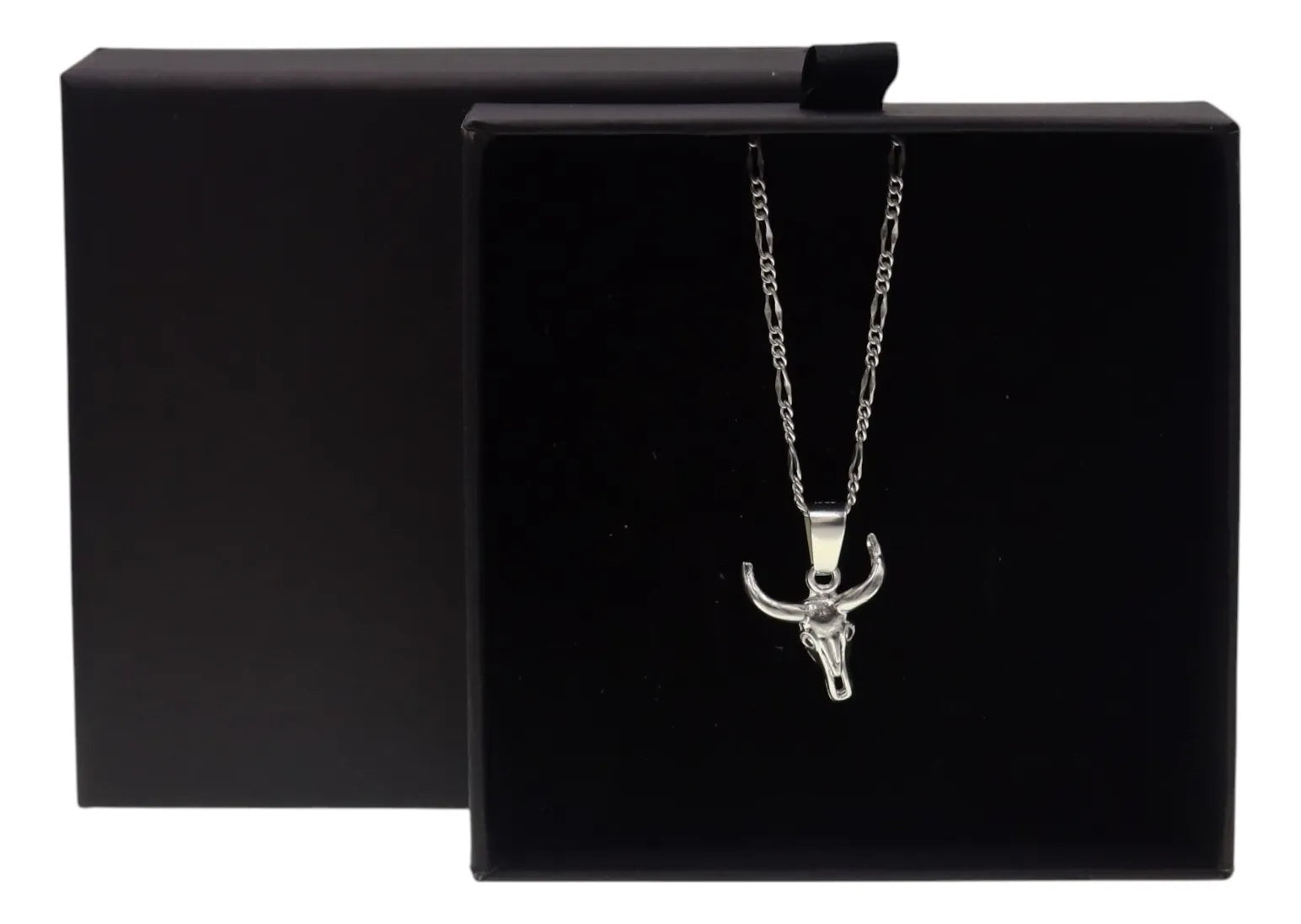 Dije De Cabeza De Toro + Cadena De Plata .925