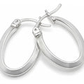 Arracadas Lisas Ovaladas de Plata .925