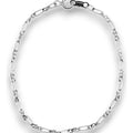 Pulsera Fígaro 2x1 Plata .925 |   18 Cm