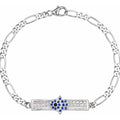 Esclava Estilo Mano De Fátima De Plata .925 18 cm