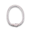 Pulsera Cubana Plata .925 Mate Angular 18 cm