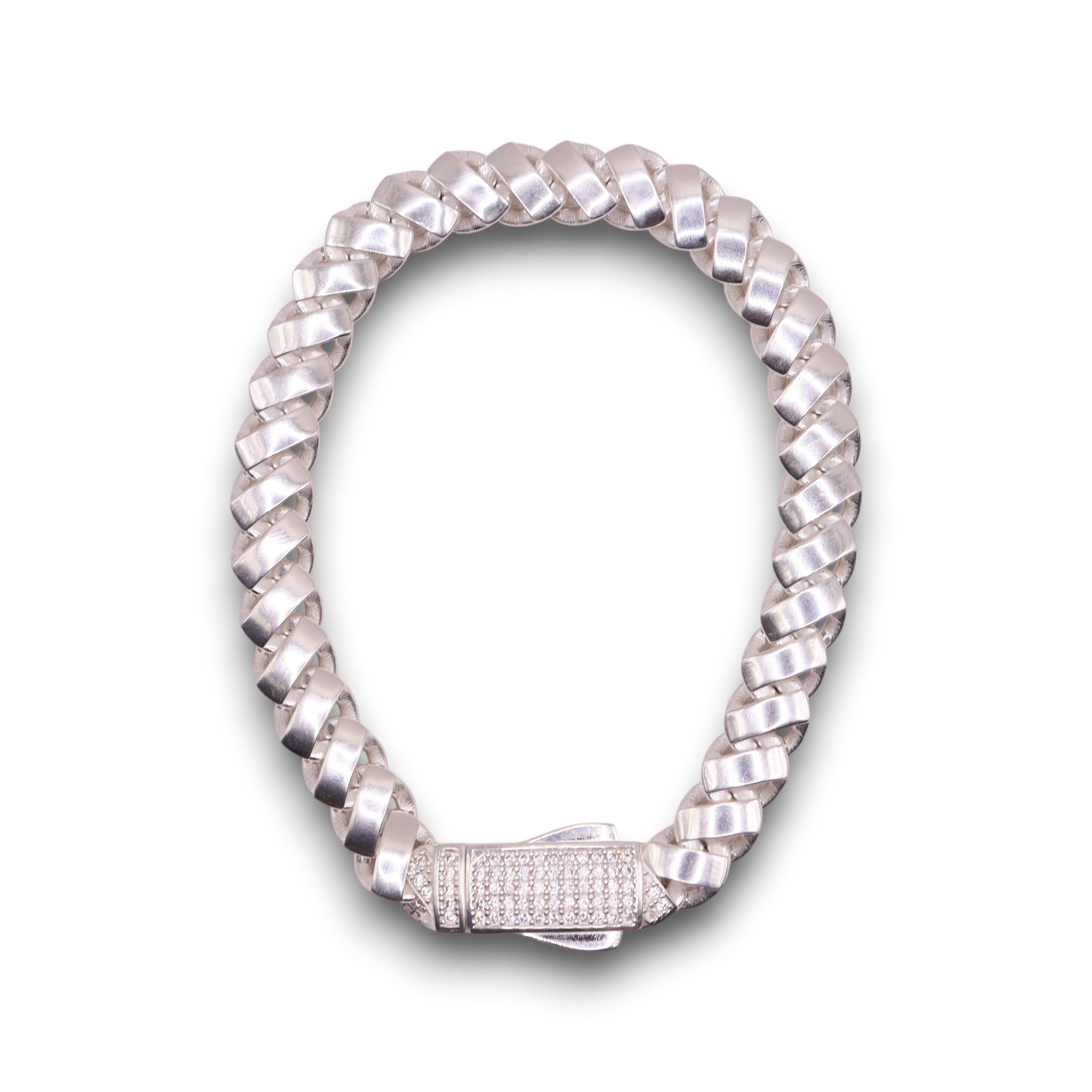 Pulsera Plata .925 Trenzada Lisa 19 cm