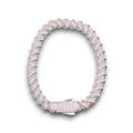 Pulsera Cubana Plata .925 Angular con Zirconias 18 cm