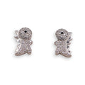 Aretes Plata .925 Dinosaurio con Circonias