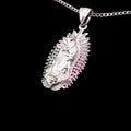 Dije Virgen Grande Multicolor Plata .925