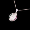 Dije Medalla Virgen Chica Mujer Plata .925