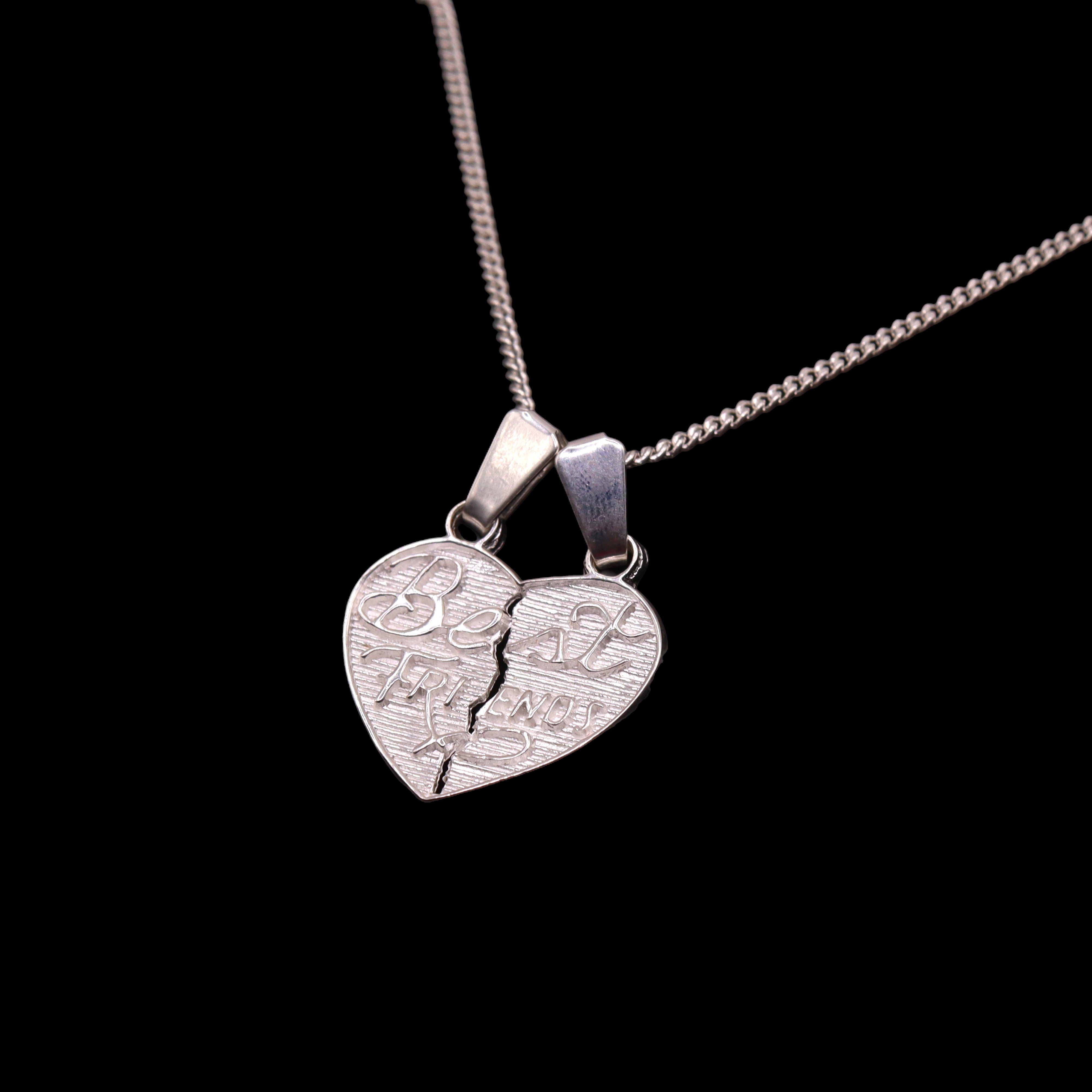 Dije Corazón Best Friends Plata .925 2 Piezas | Jozep Joyería