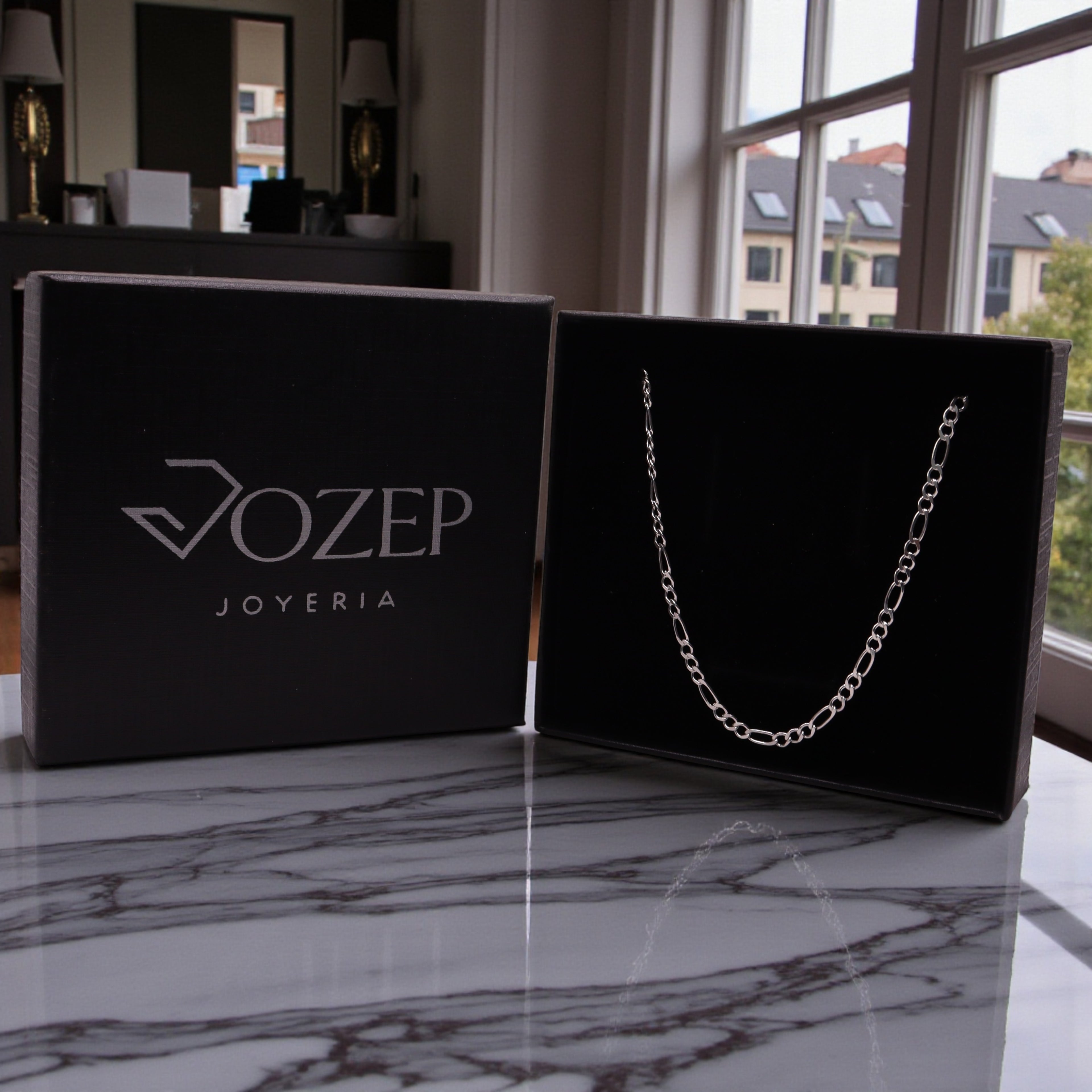 Cadena Fígaro Plata .925 50 y 60  Cm