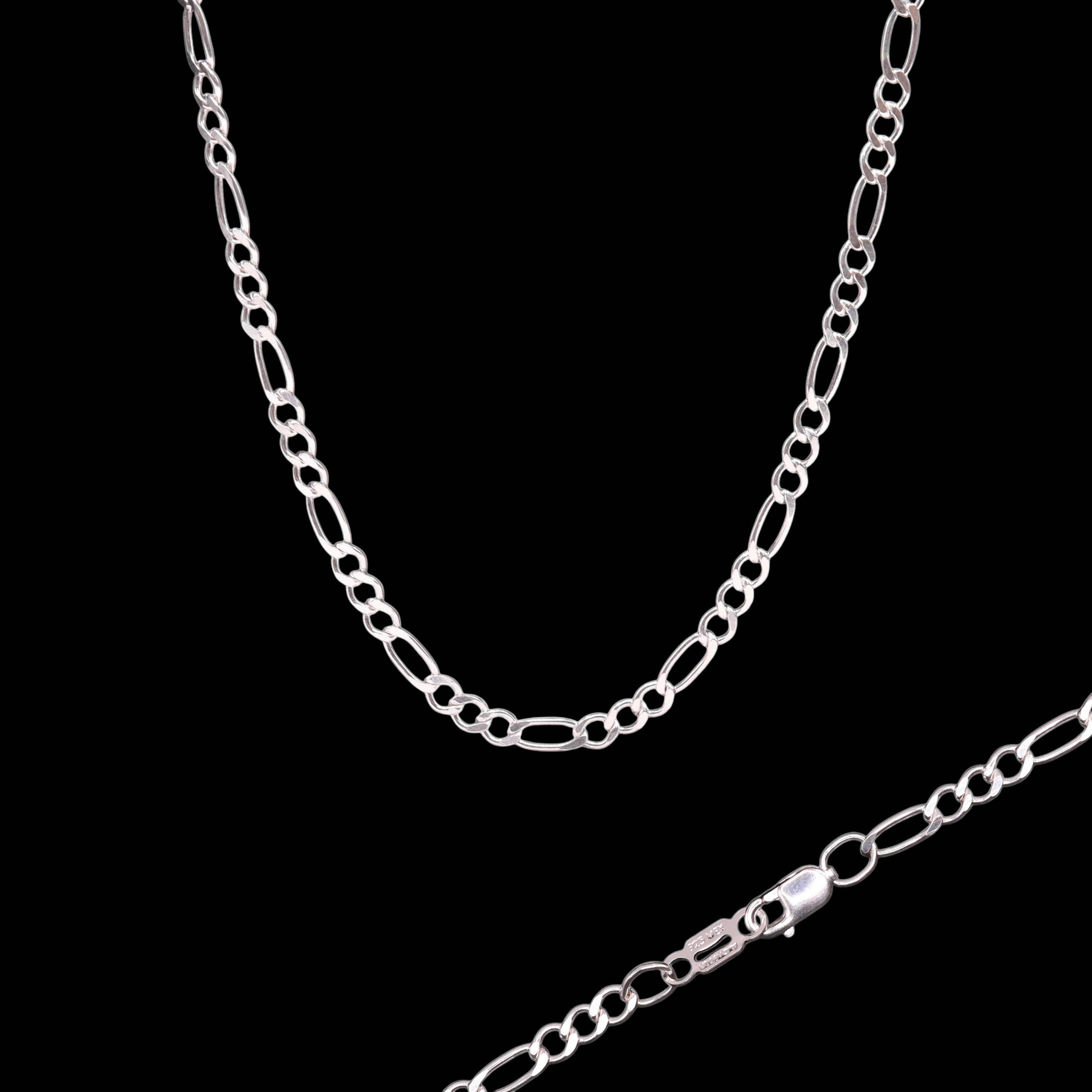 Cadena Fígaro Plata .925 50 y 60  Cm