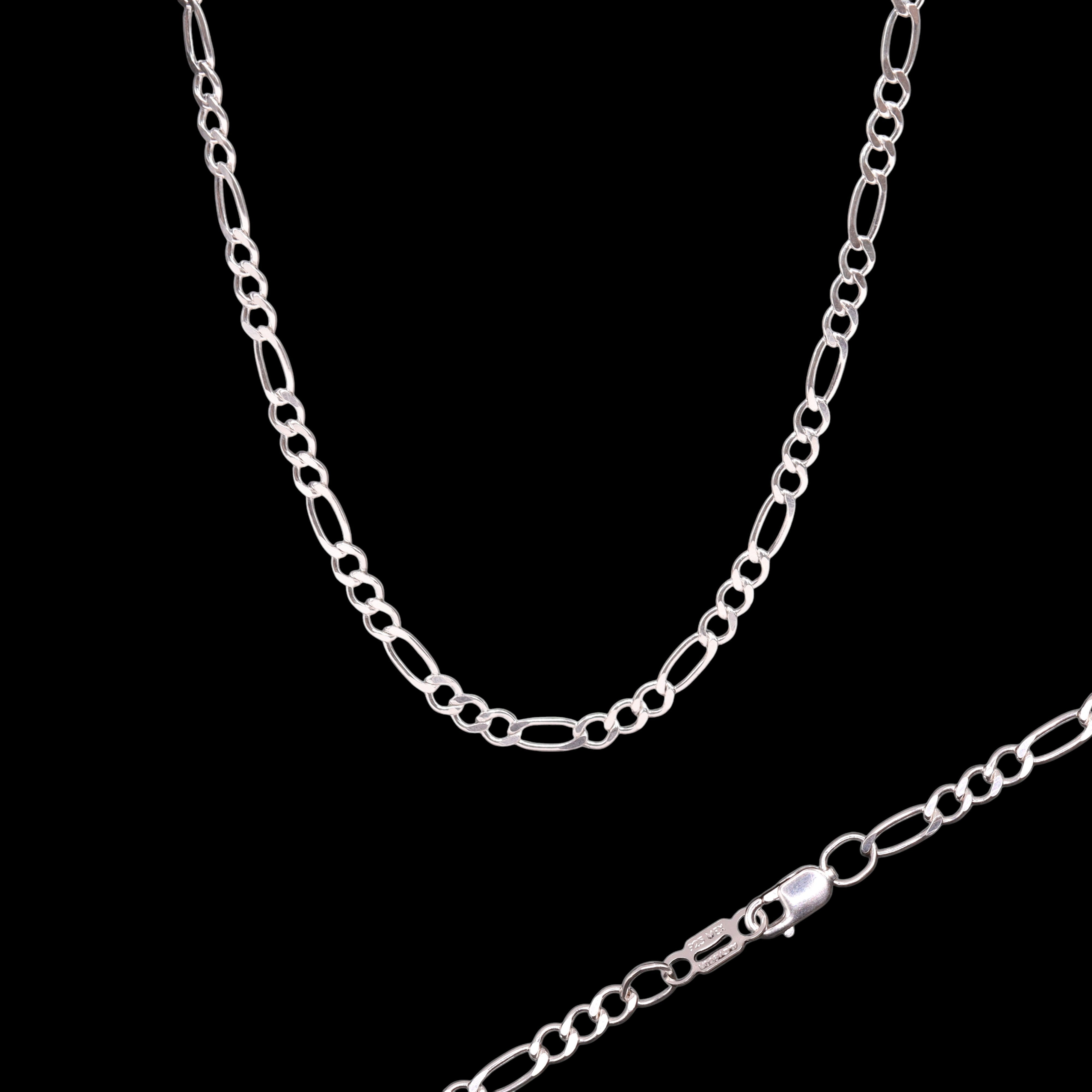 Cadena Fígaro Plata .925 50 y 60  Cm