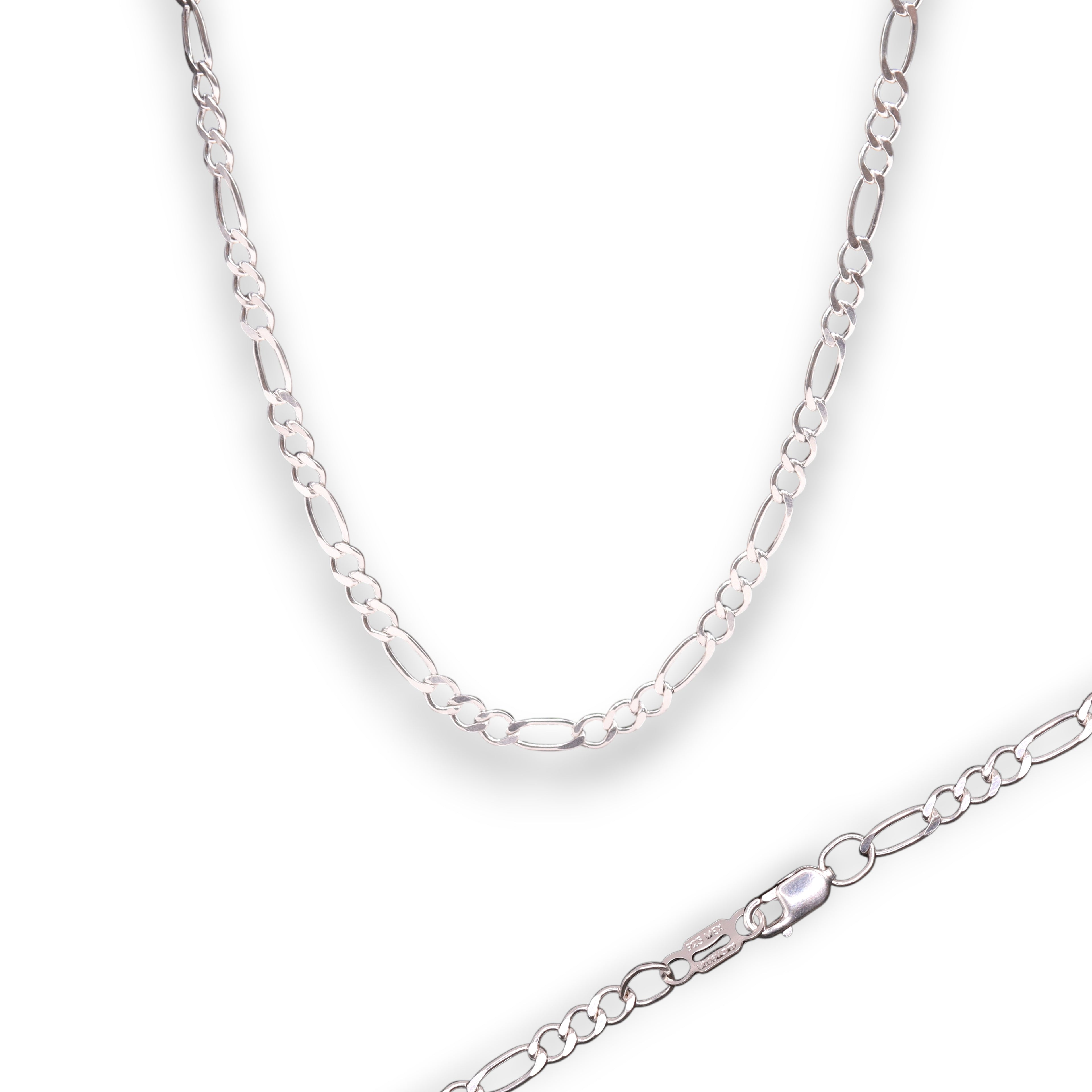 Cadena Fígaro Plata .925 50 y 60  Cm