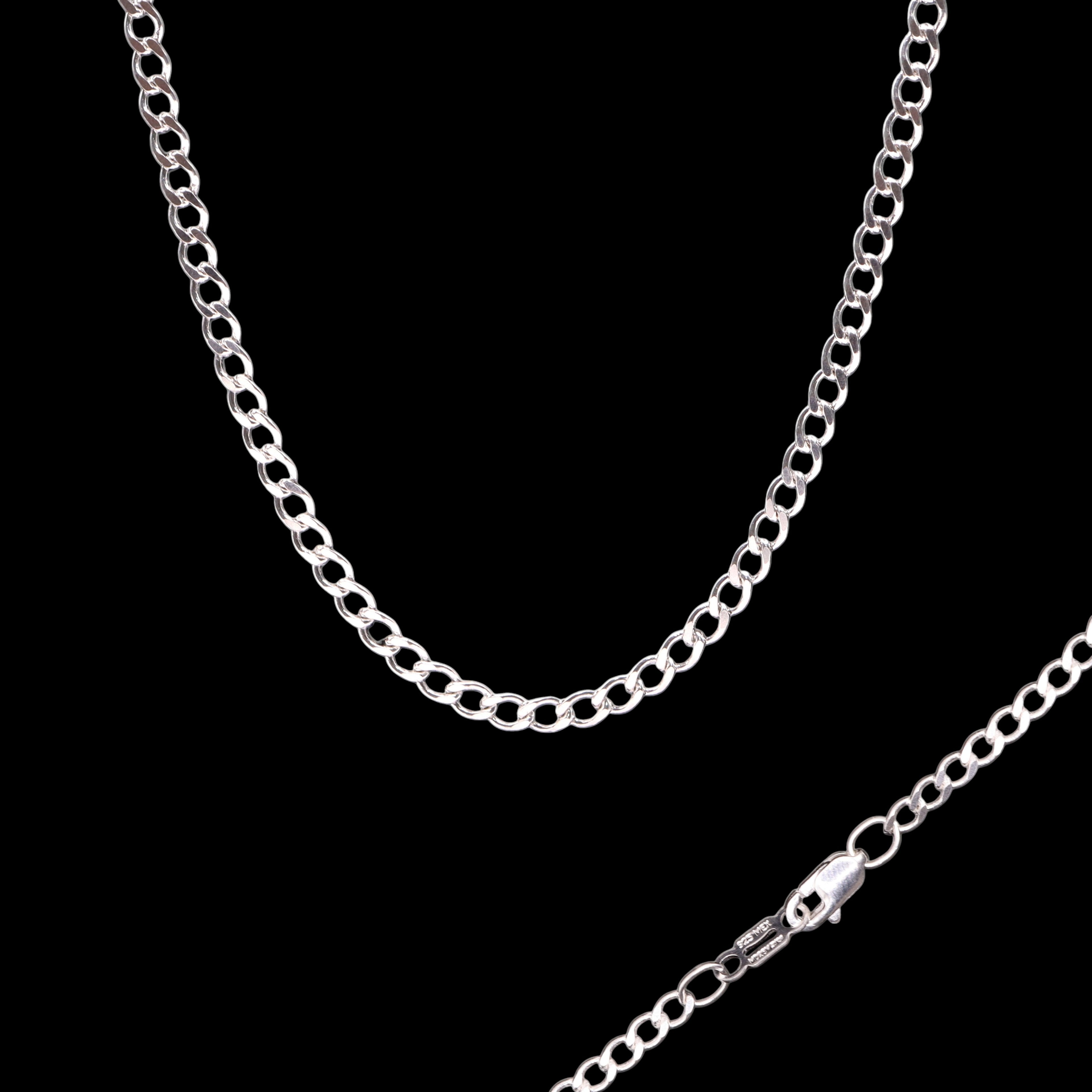 Cadena Cubana de Plata .925 50cm o 60cm