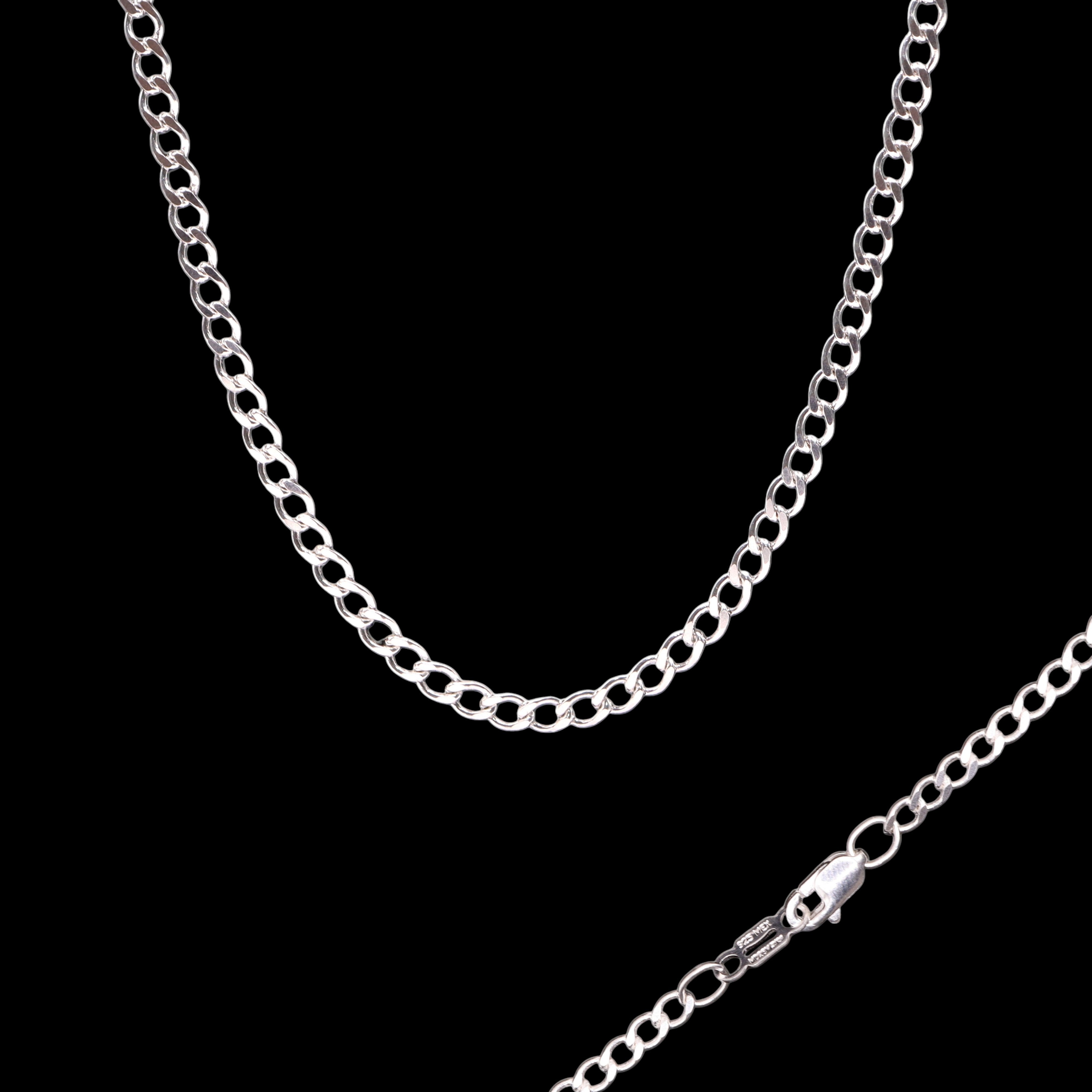 Cadena Cubana de Plata .925 50cm o 60cm