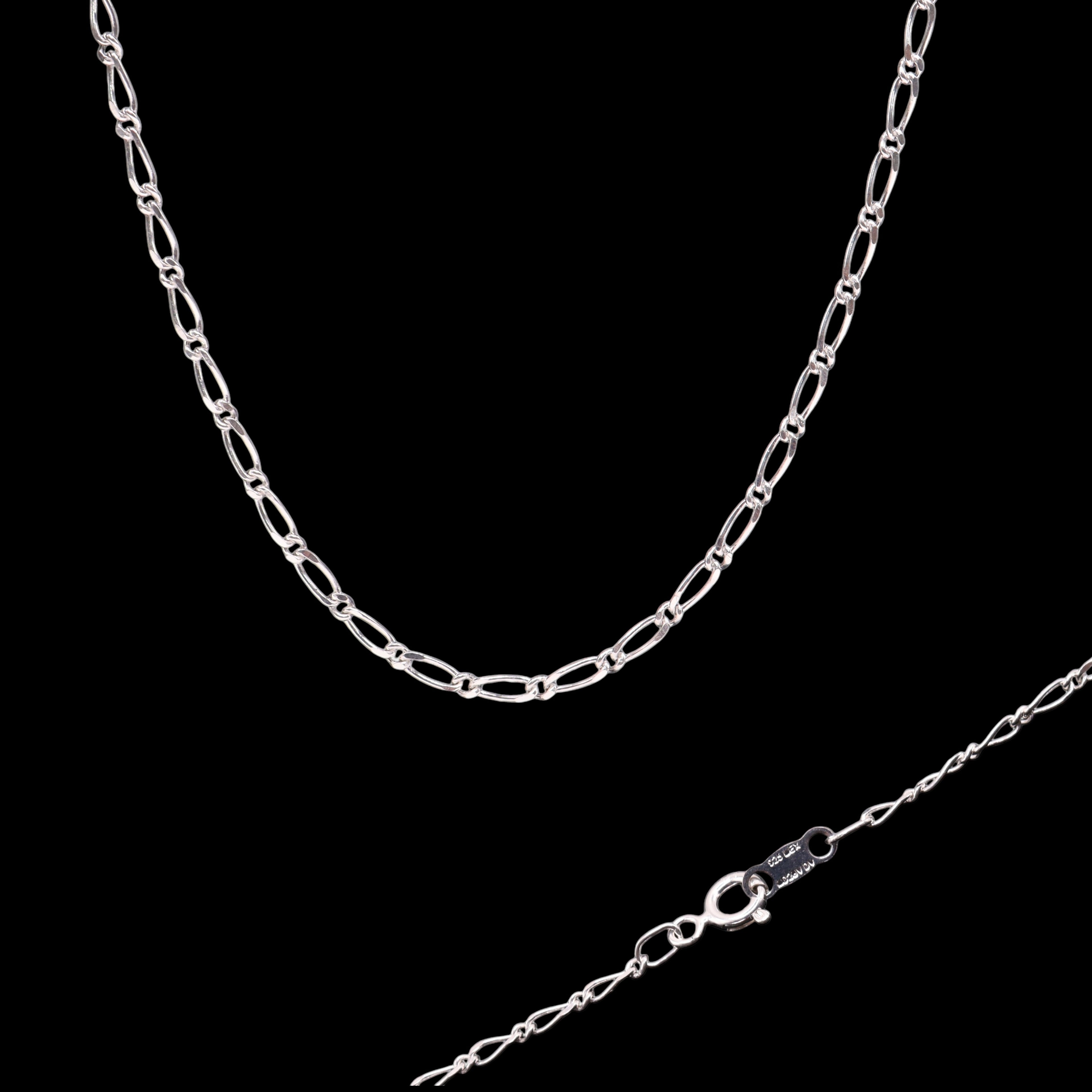 Cadena Fígaro 1x1 Plata .925 50 cm o 60 cm | Jozep Joyería