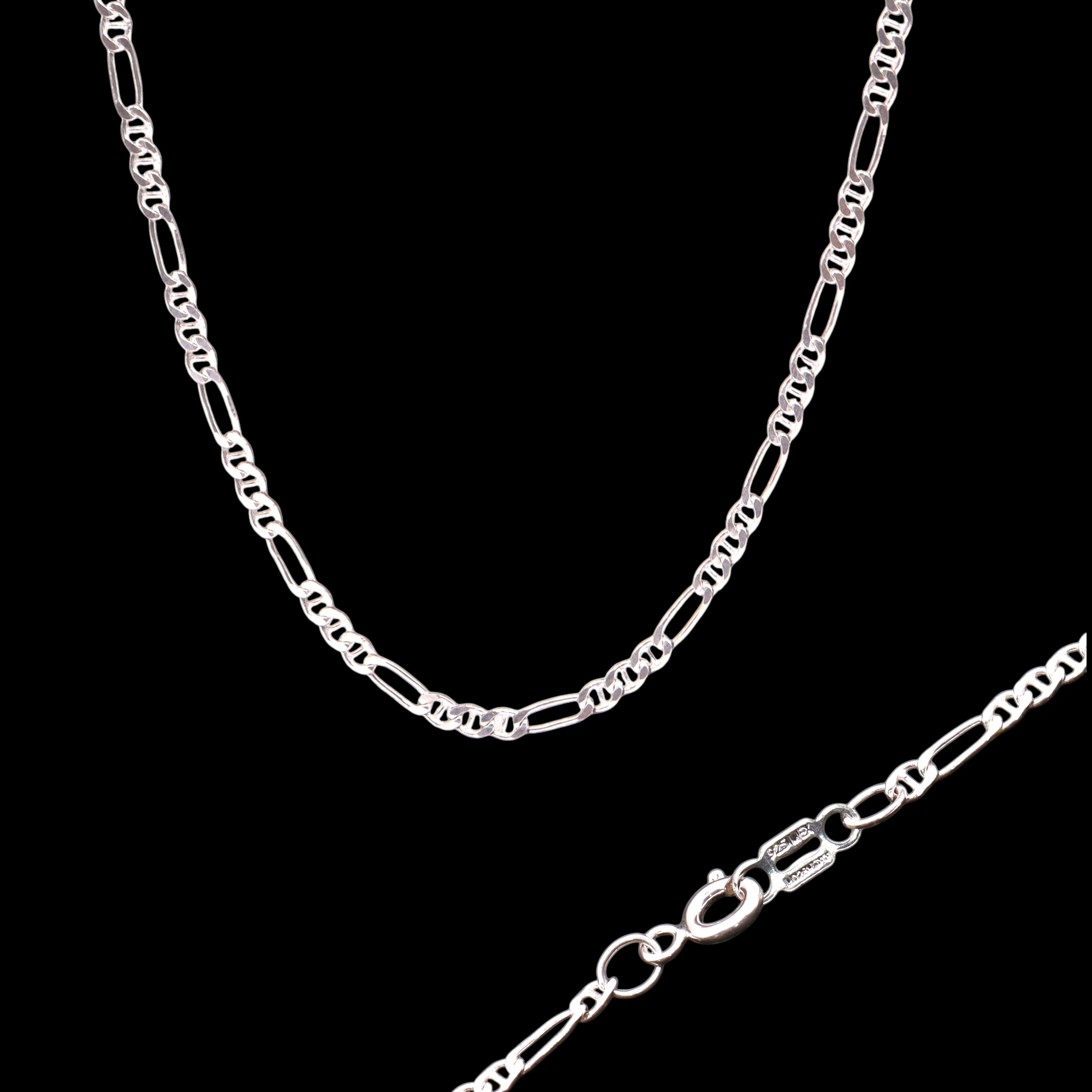 Cadena Figaruchi Plata .925 50 O 60 Cm Unisex
