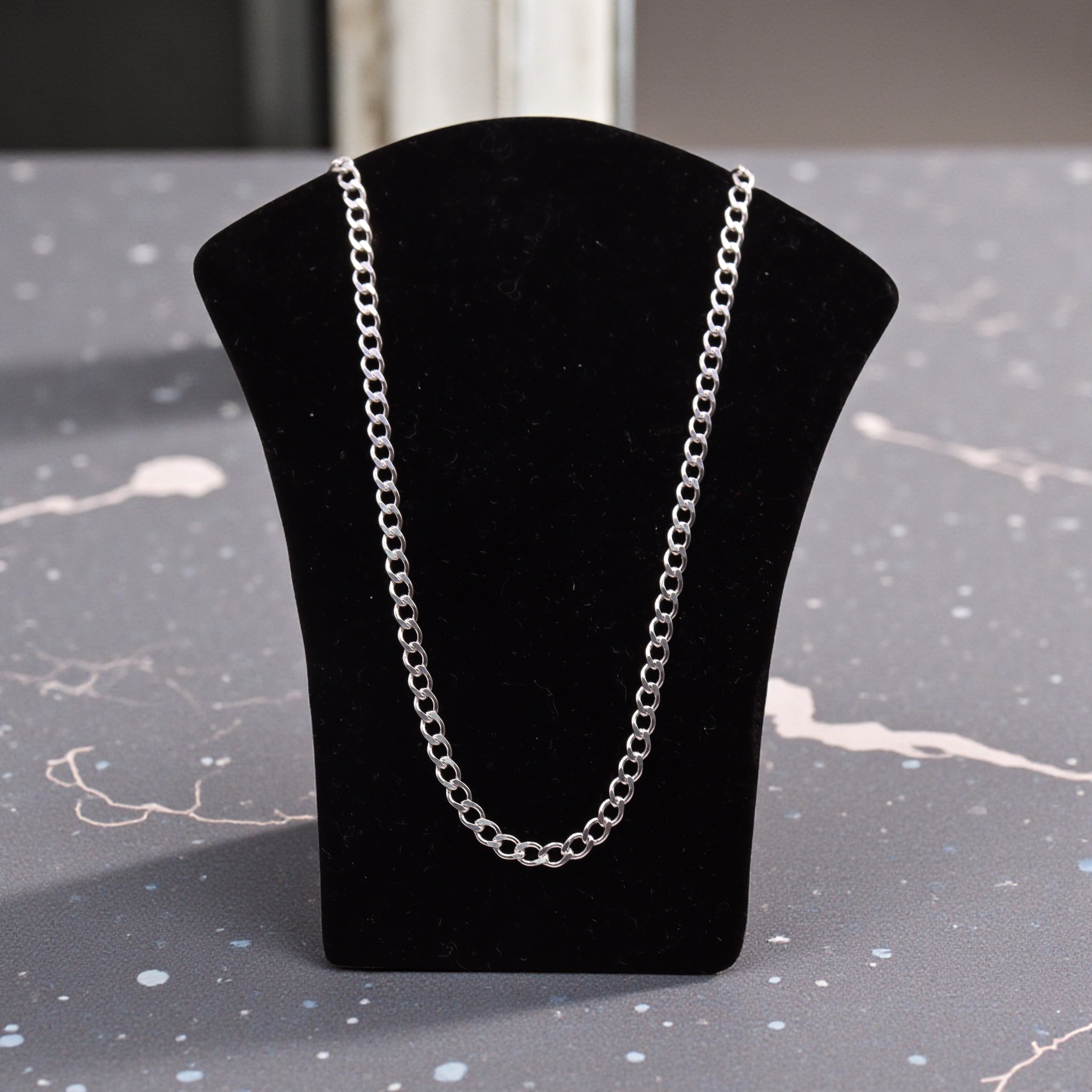 Cadena Cubana de Plata .925 50cm o 60cm