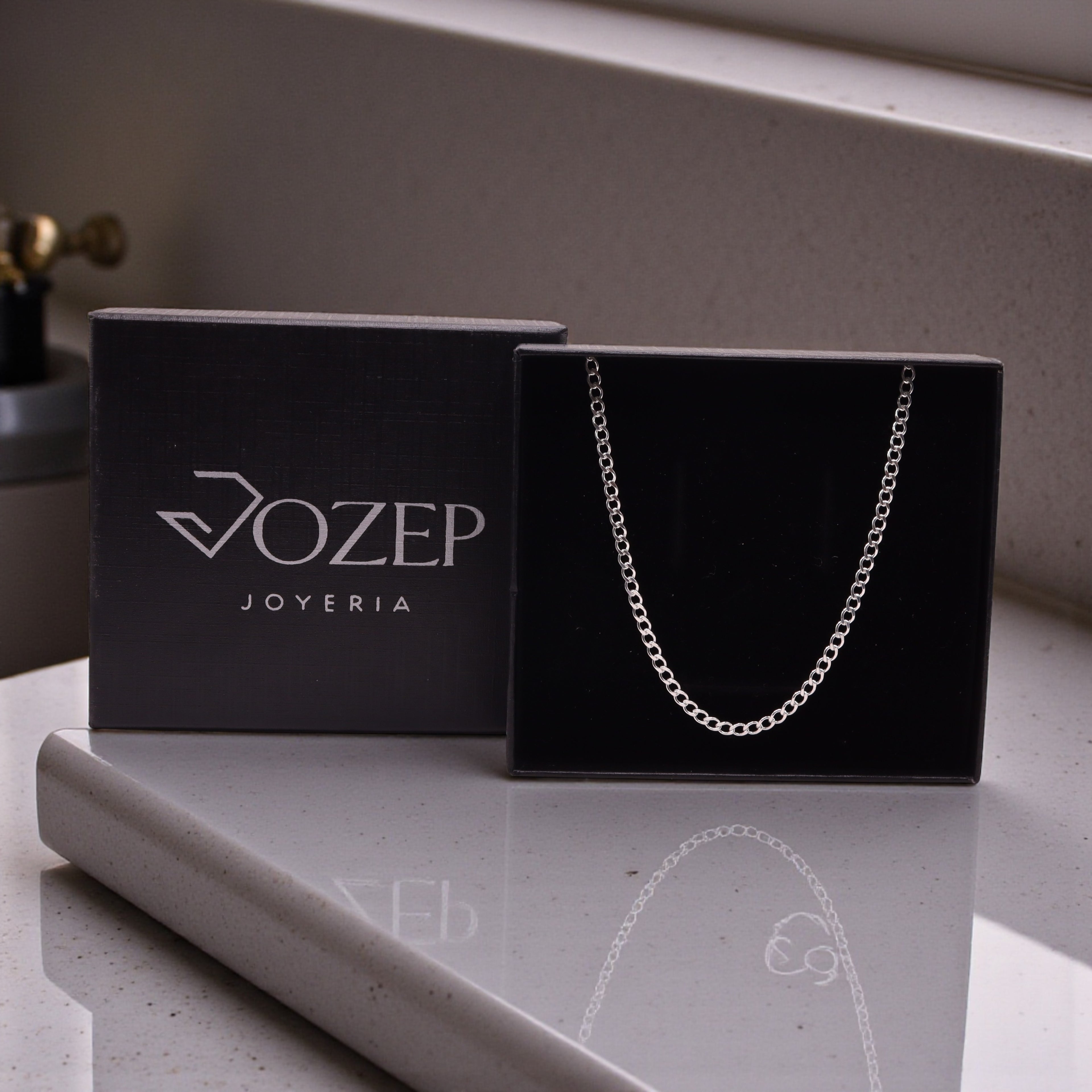 Cadena Cubana de Plata .925 50cm o 60cm