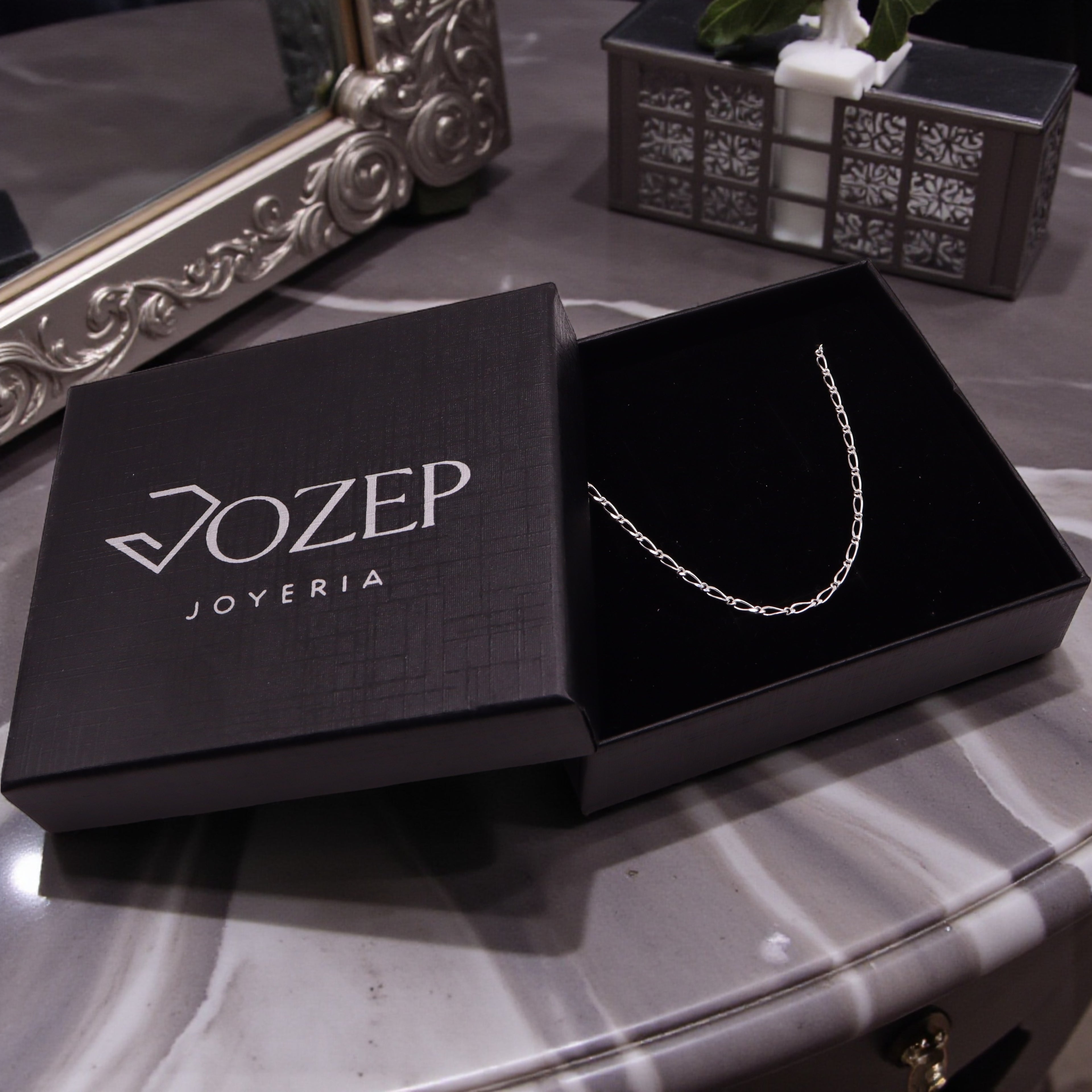 Cadena Fígaro 1x1 Plata .925 50 cm o 60 cm | Jozep Joyería