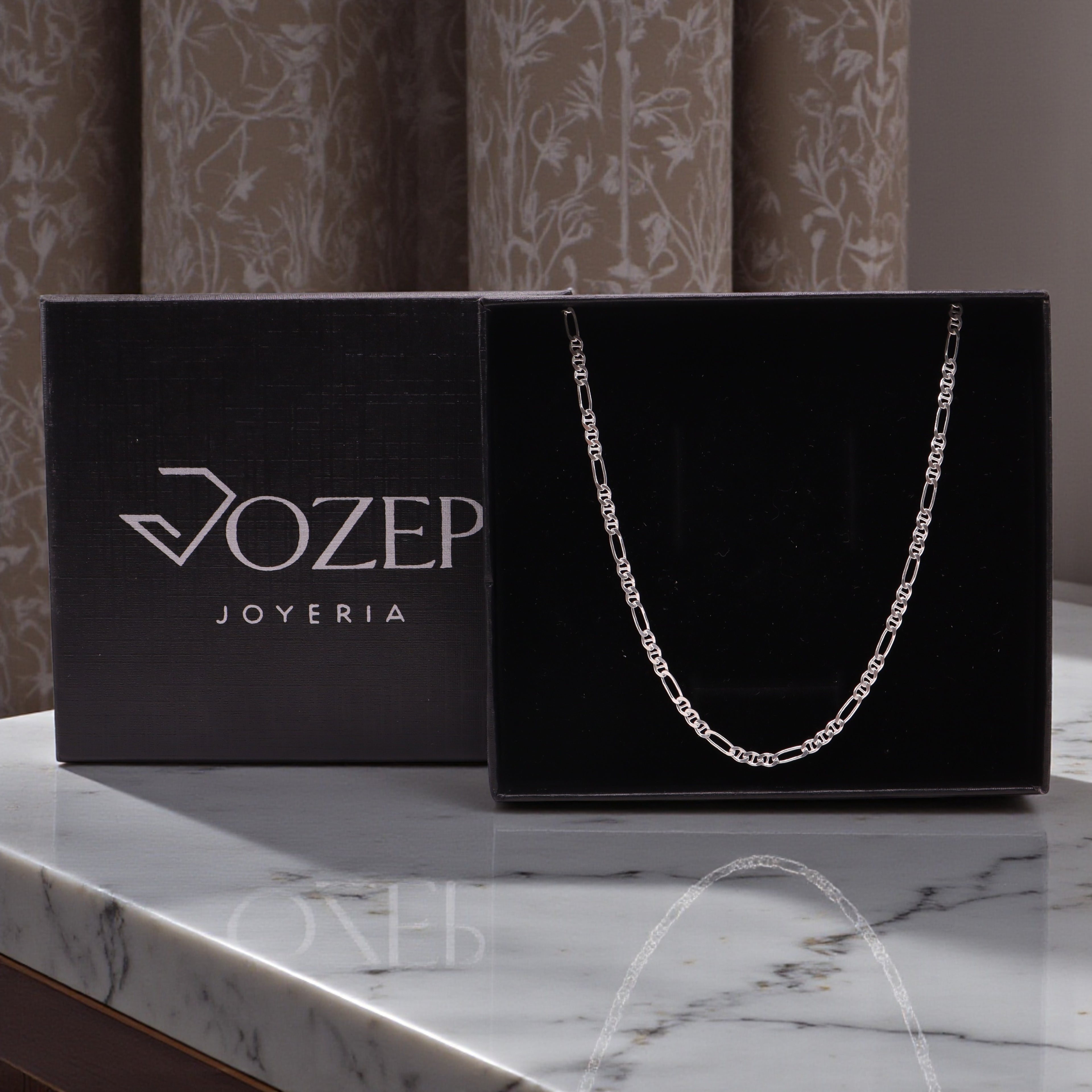 Cadena Figaruchi Plata .925 50 O 60 Cm Unisex