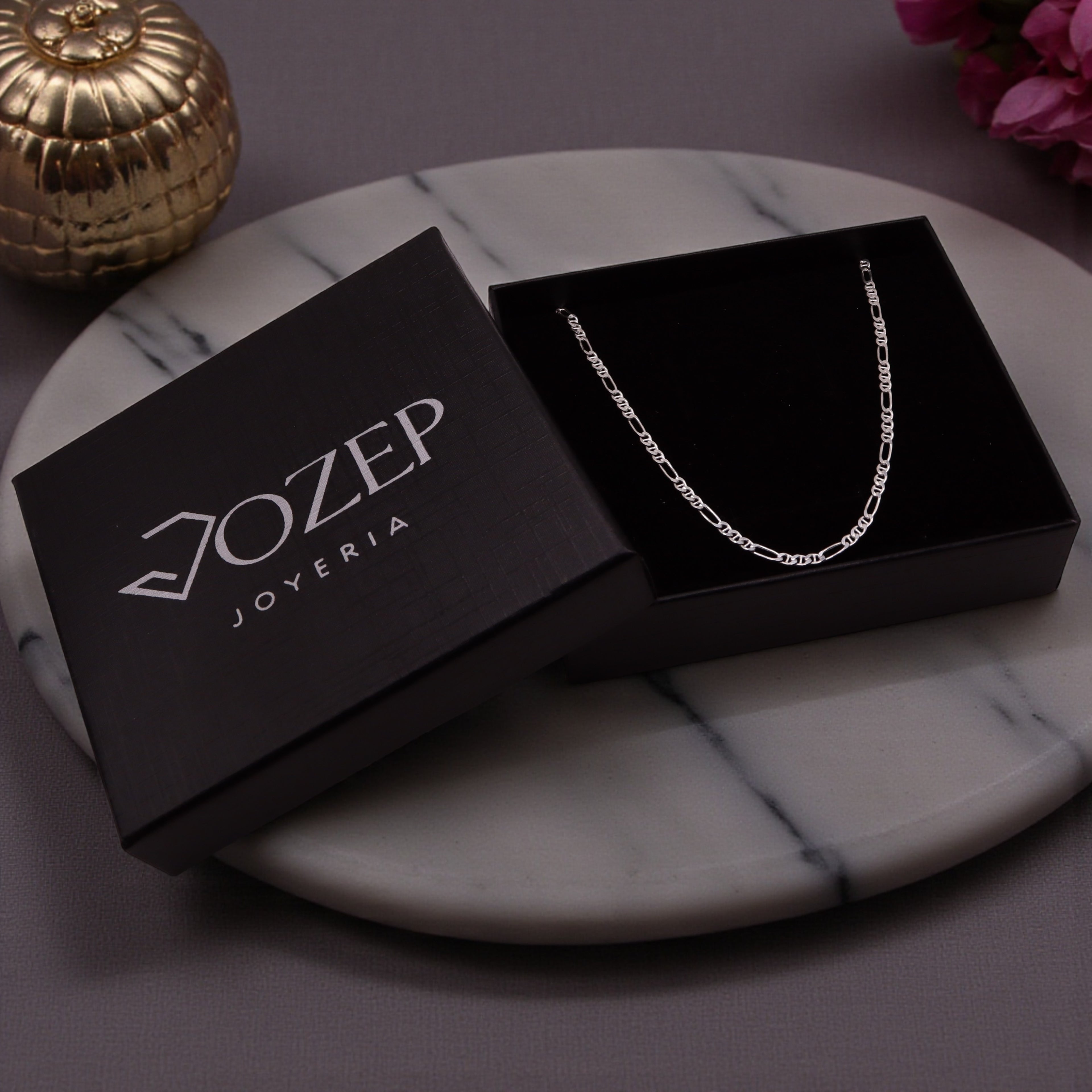 Cadena Figaruchi Plata .925 50 O 60 Cm Unisex