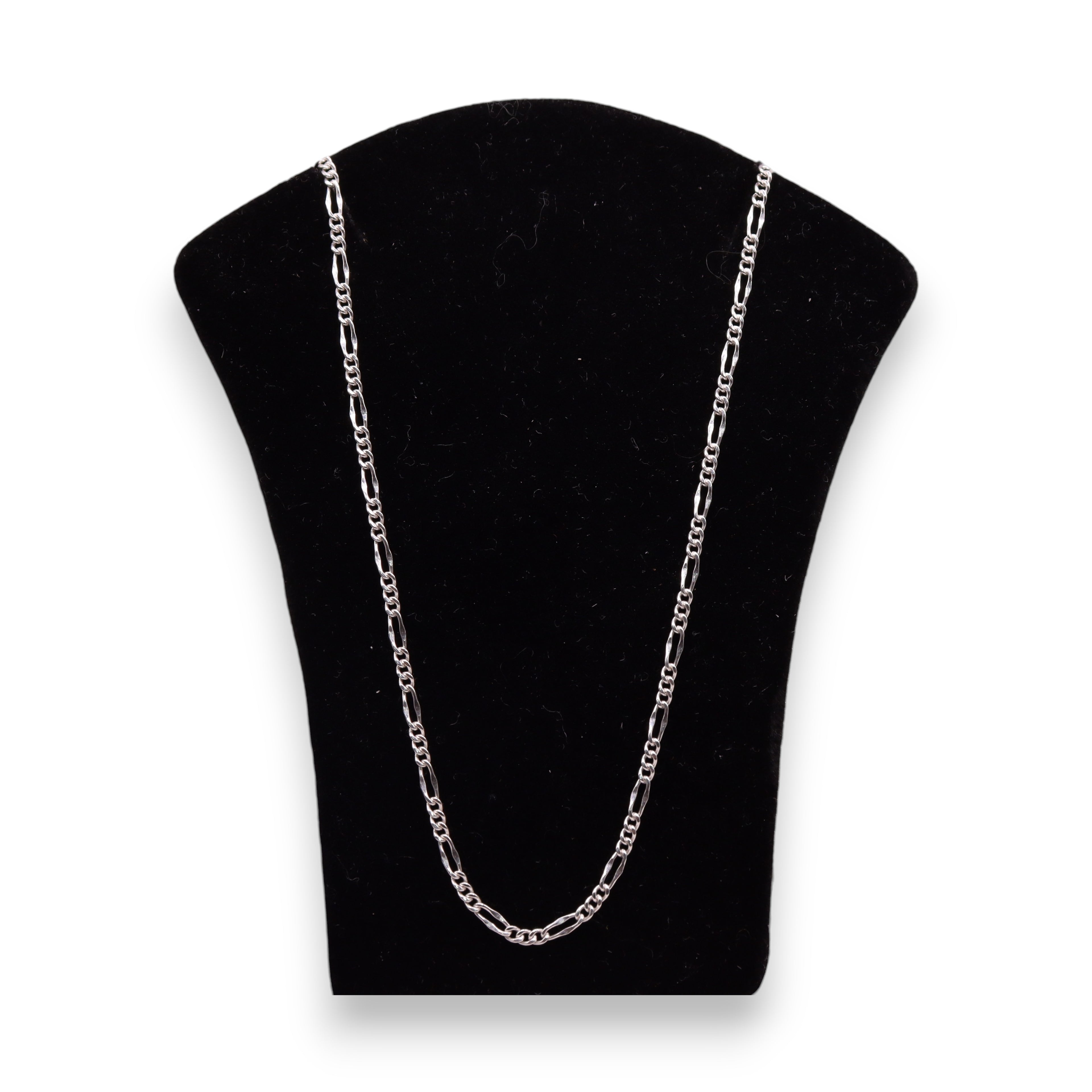 Cadena Figaro Forjada Mini de Plata .925