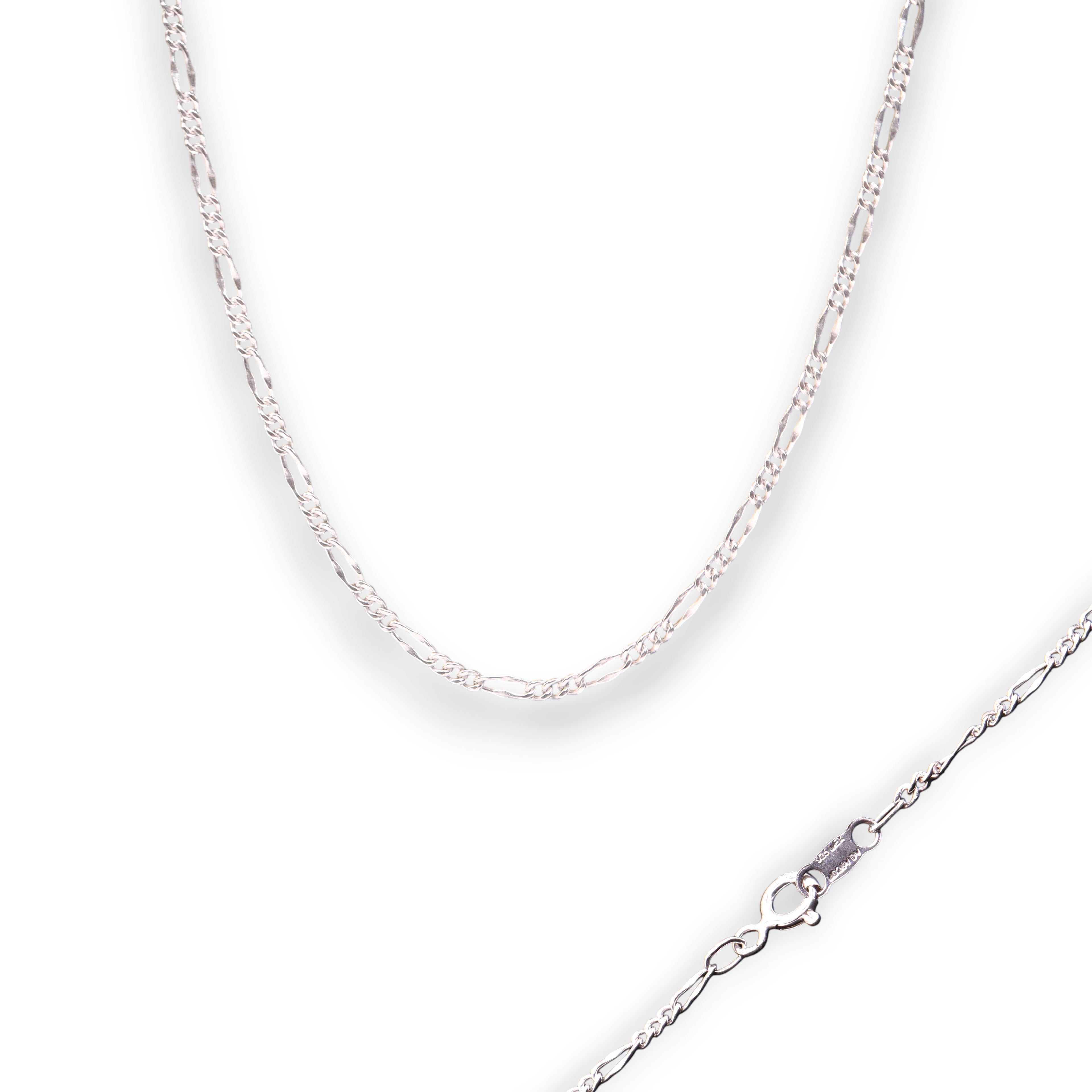 Cadena Figaro Forjada Mini de Plata .925