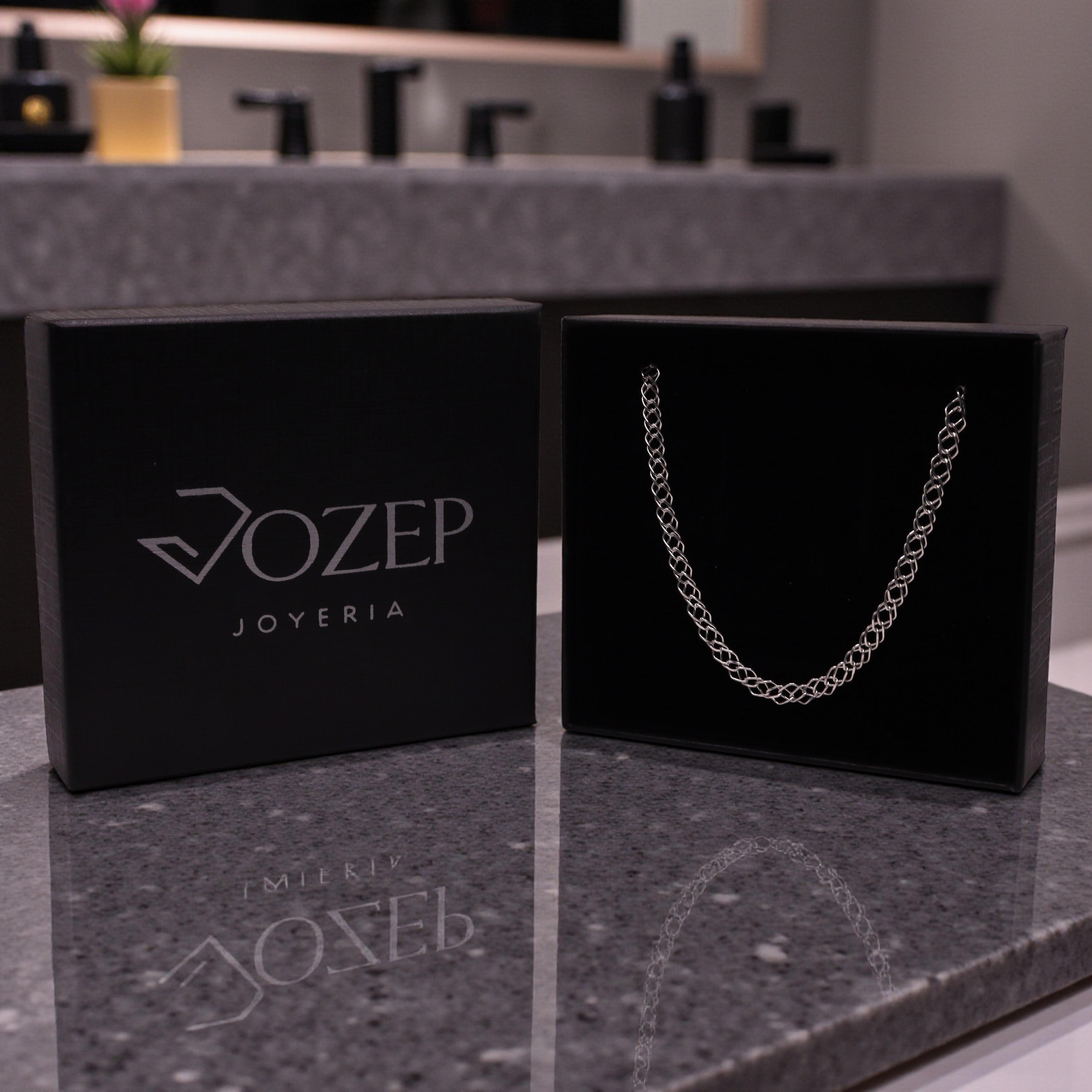 Cadena Doble Rombo de Plata .925