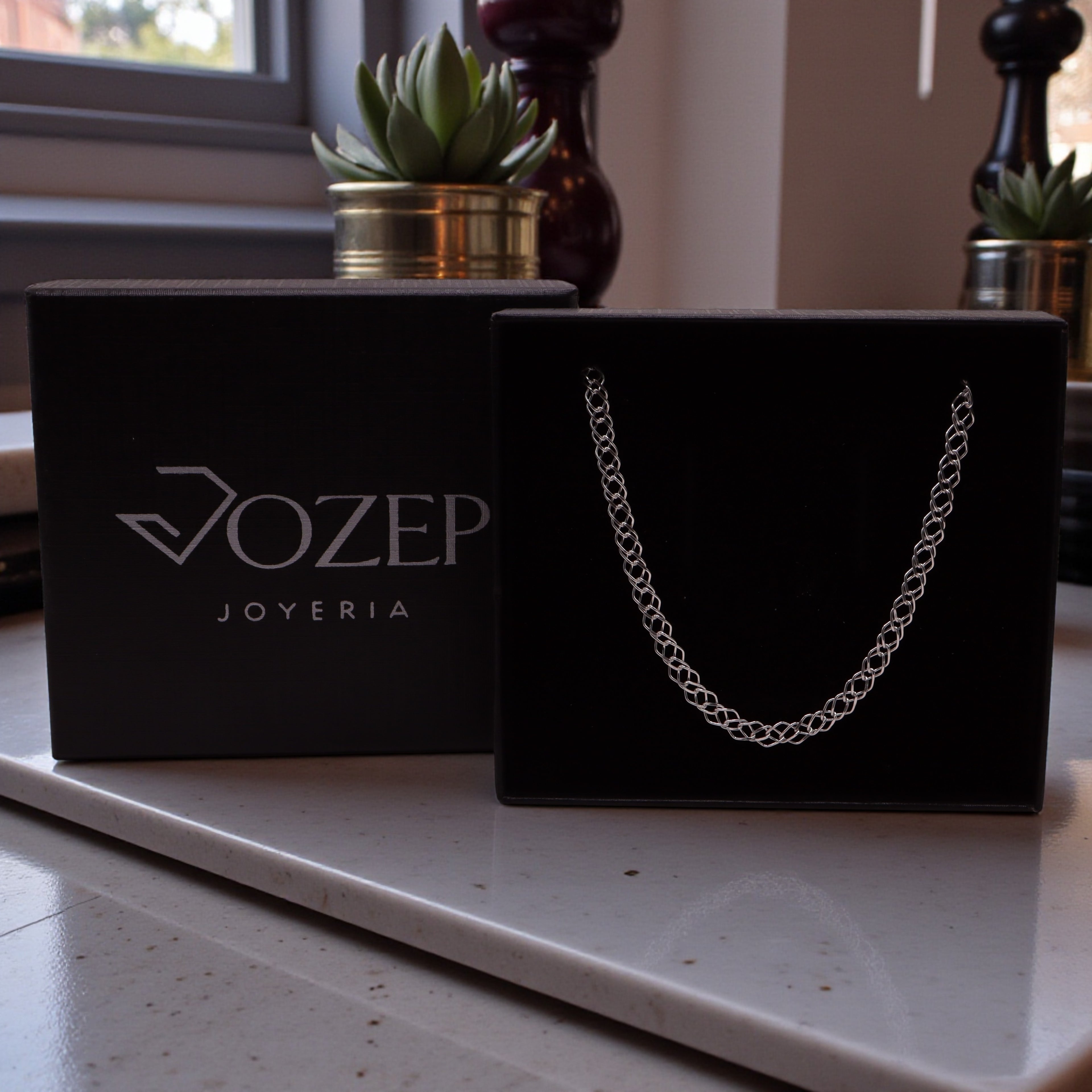 Cadena Doble Rombo de Plata .925