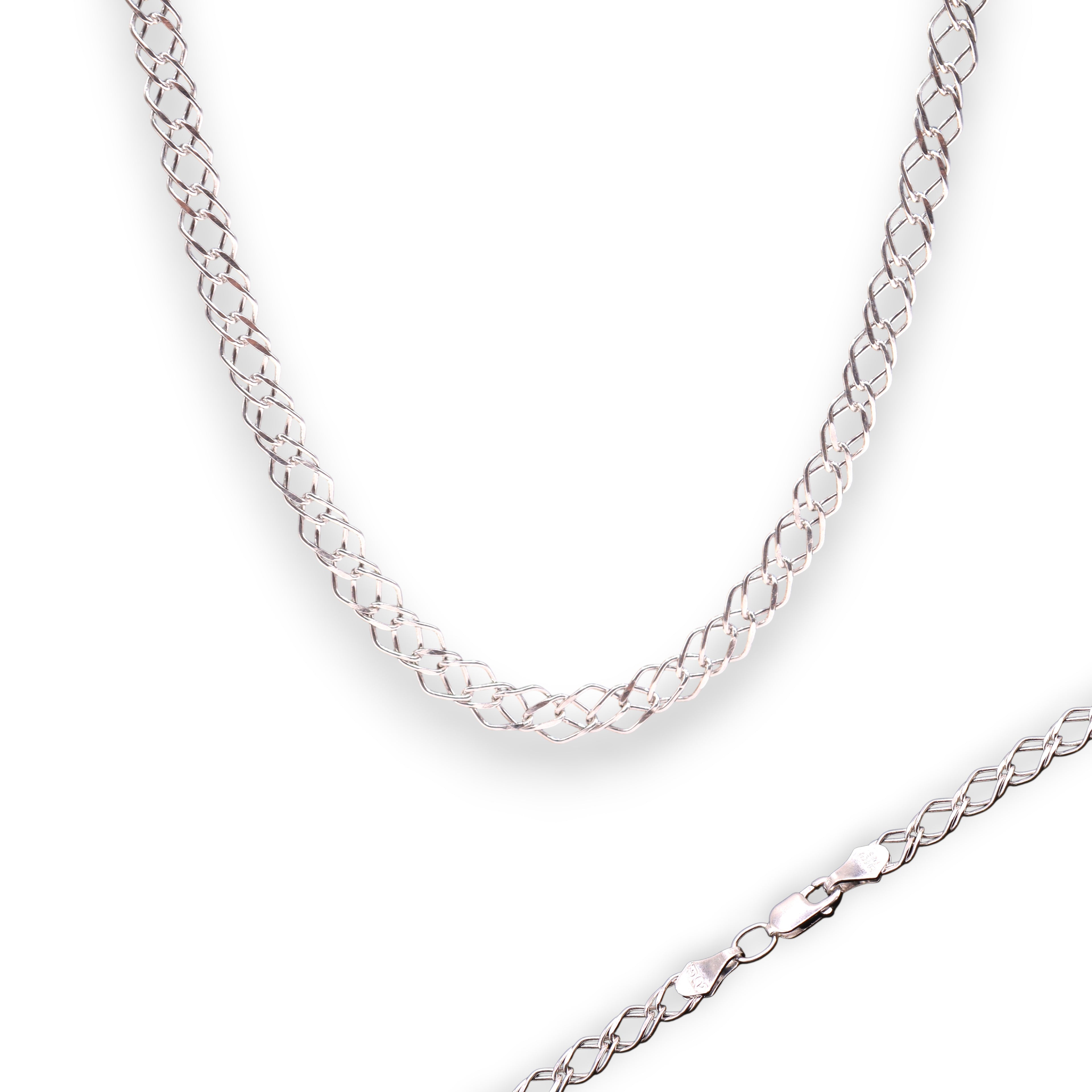 Cadena Doble Rombo de Plata .925