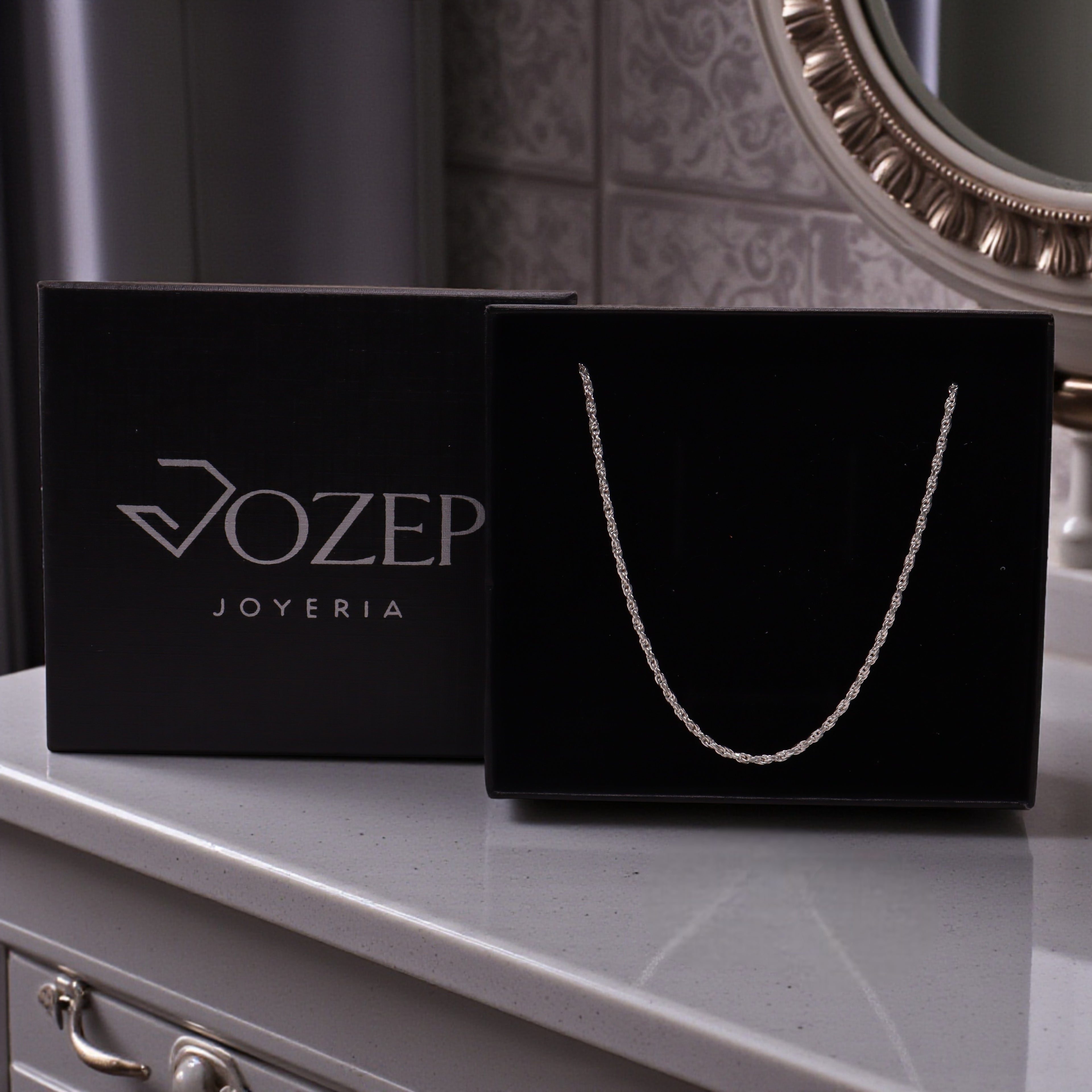 Cadena Torzal 2 mm Plata .925 50, 60 o 70 cm | Jozep Joyería