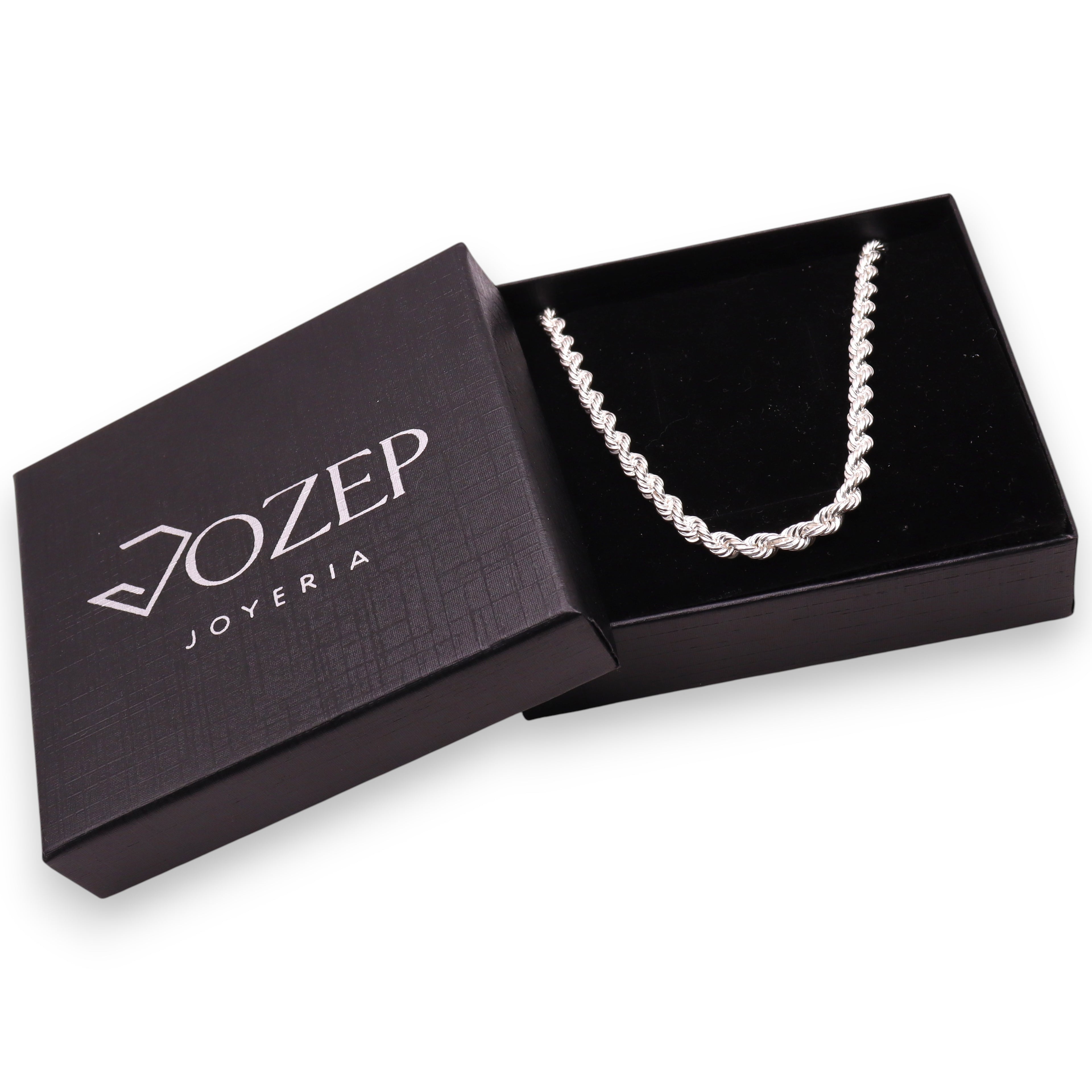 Cadena Torzal 4 mm Plata .925 50 o 60 cm | Jozep Joyería