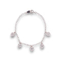 Pulsera Corazones Plata .925 18.5 cm Diseño Colgante Jozep Joyería