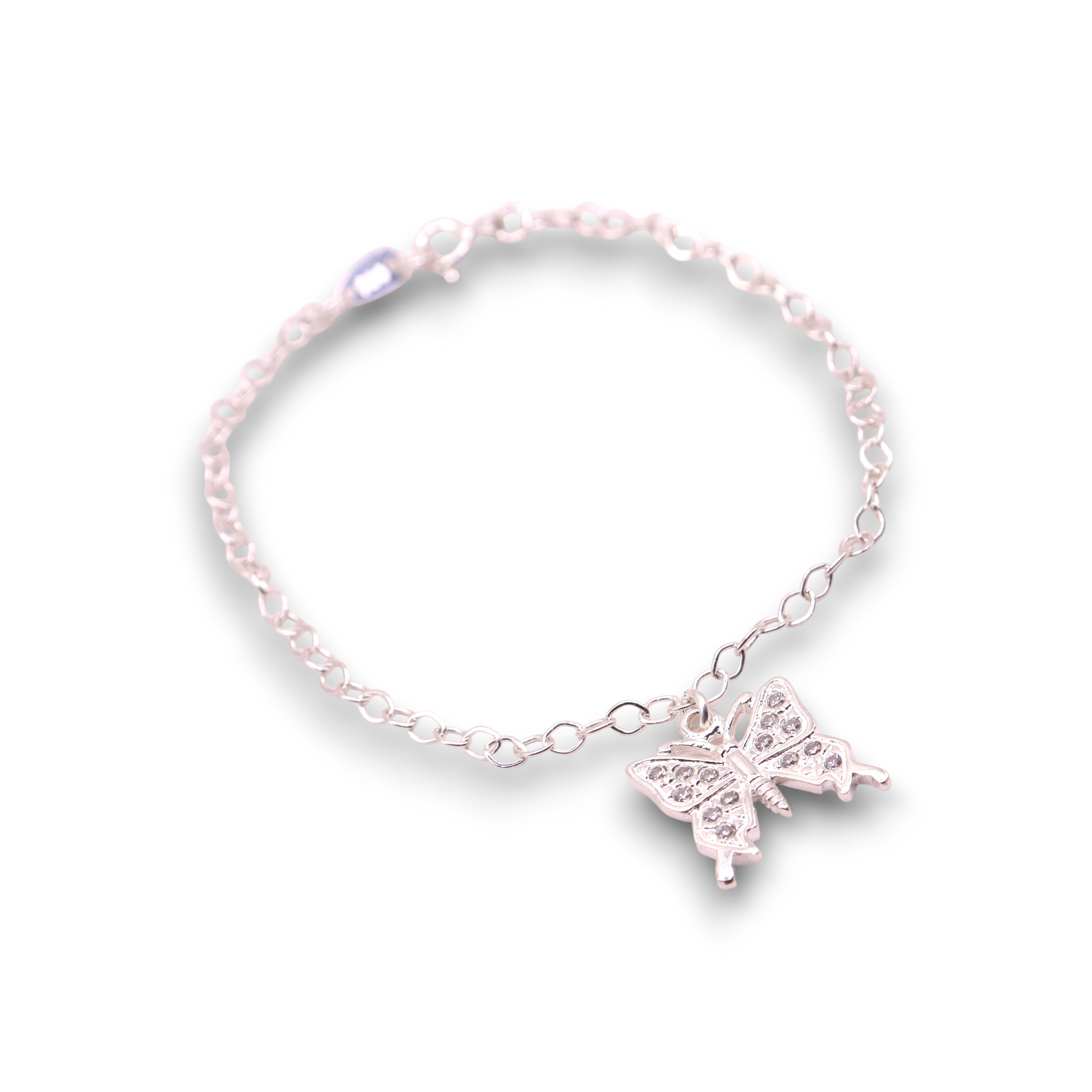 Pulsera Mariposa Grande Plata .925 18 cm  Jozep Joyería