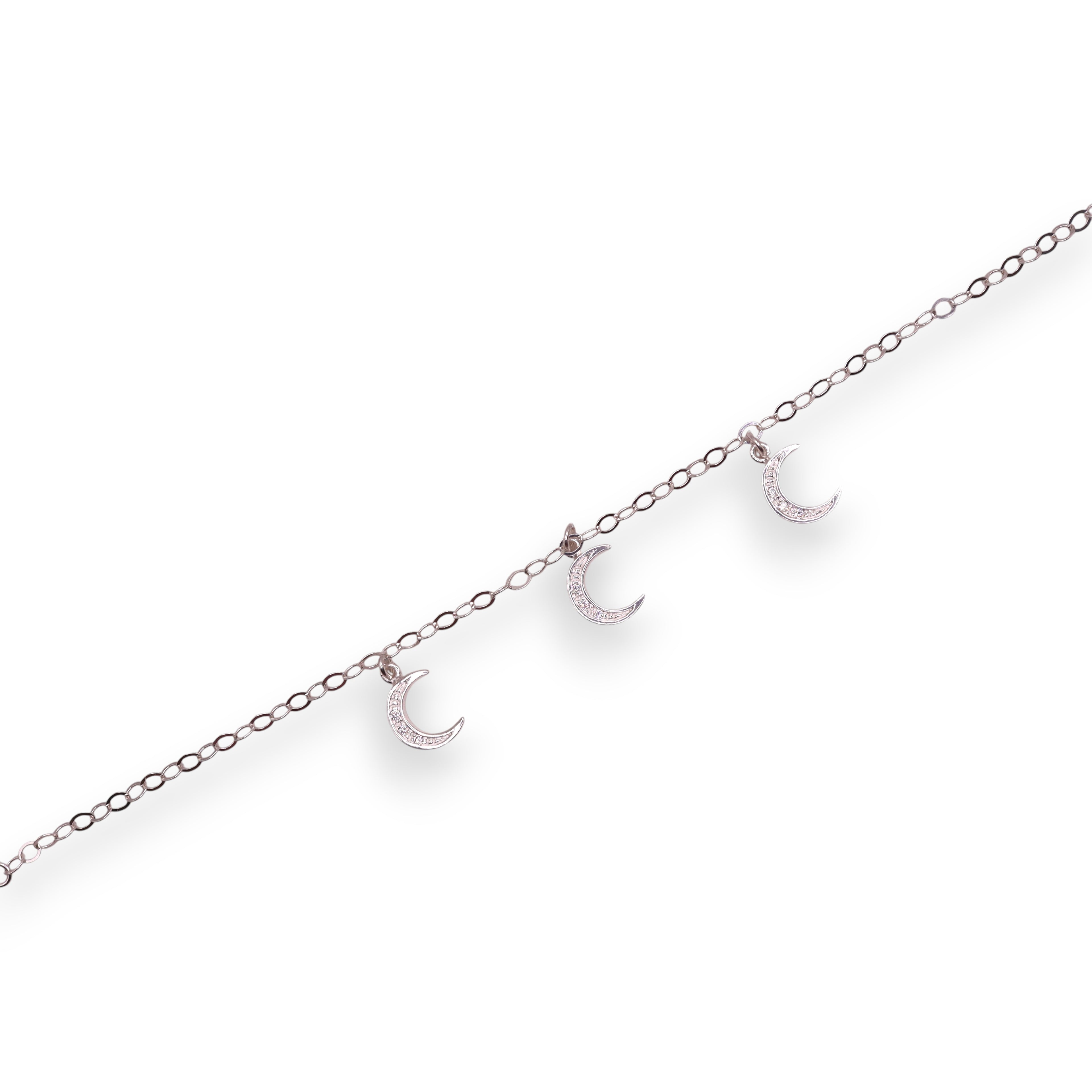 Pulsera Tres Lunas Plata .925 19 cm Jozep Joyería