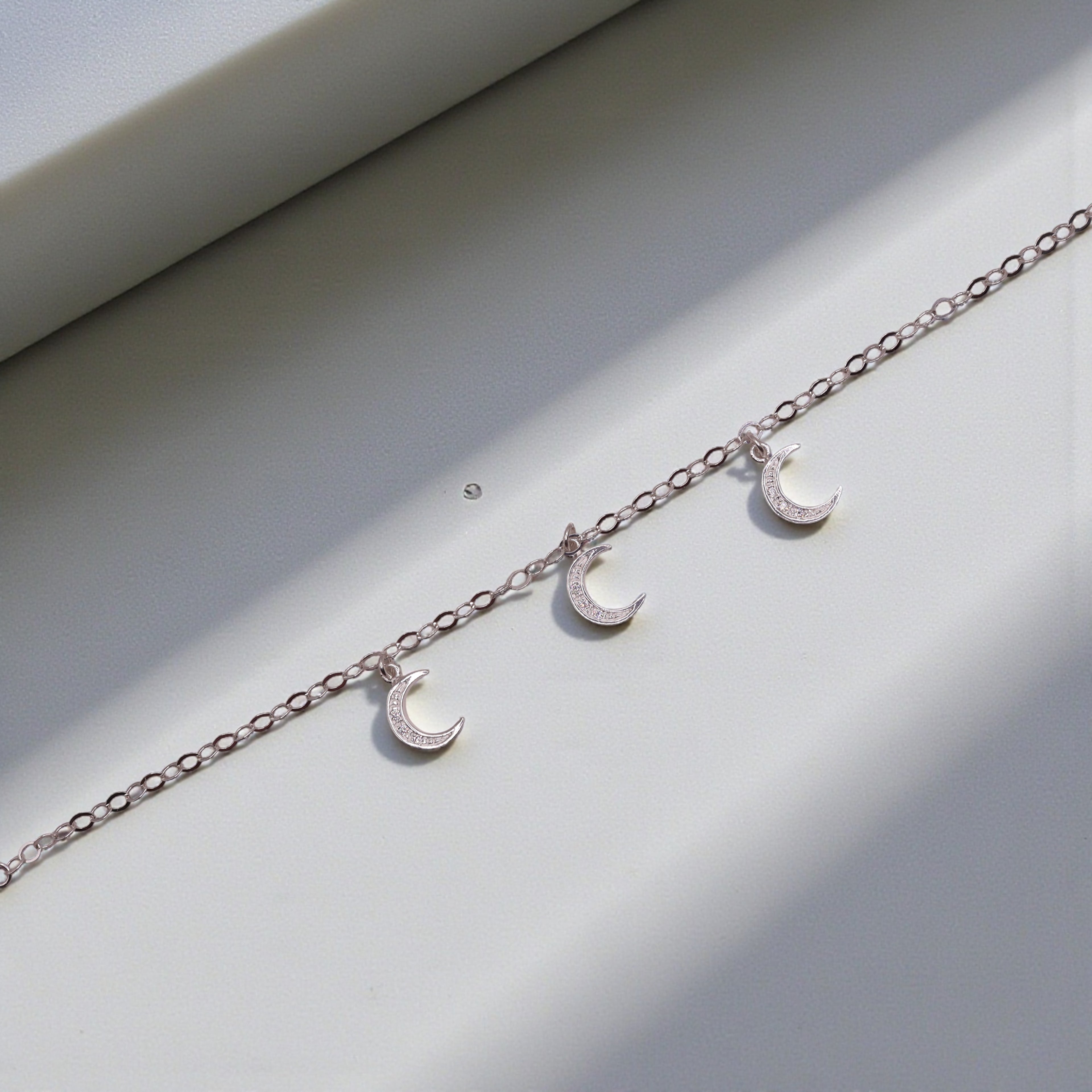 Pulsera Tres Lunas Plata .925 19 cm Jozep Joyería