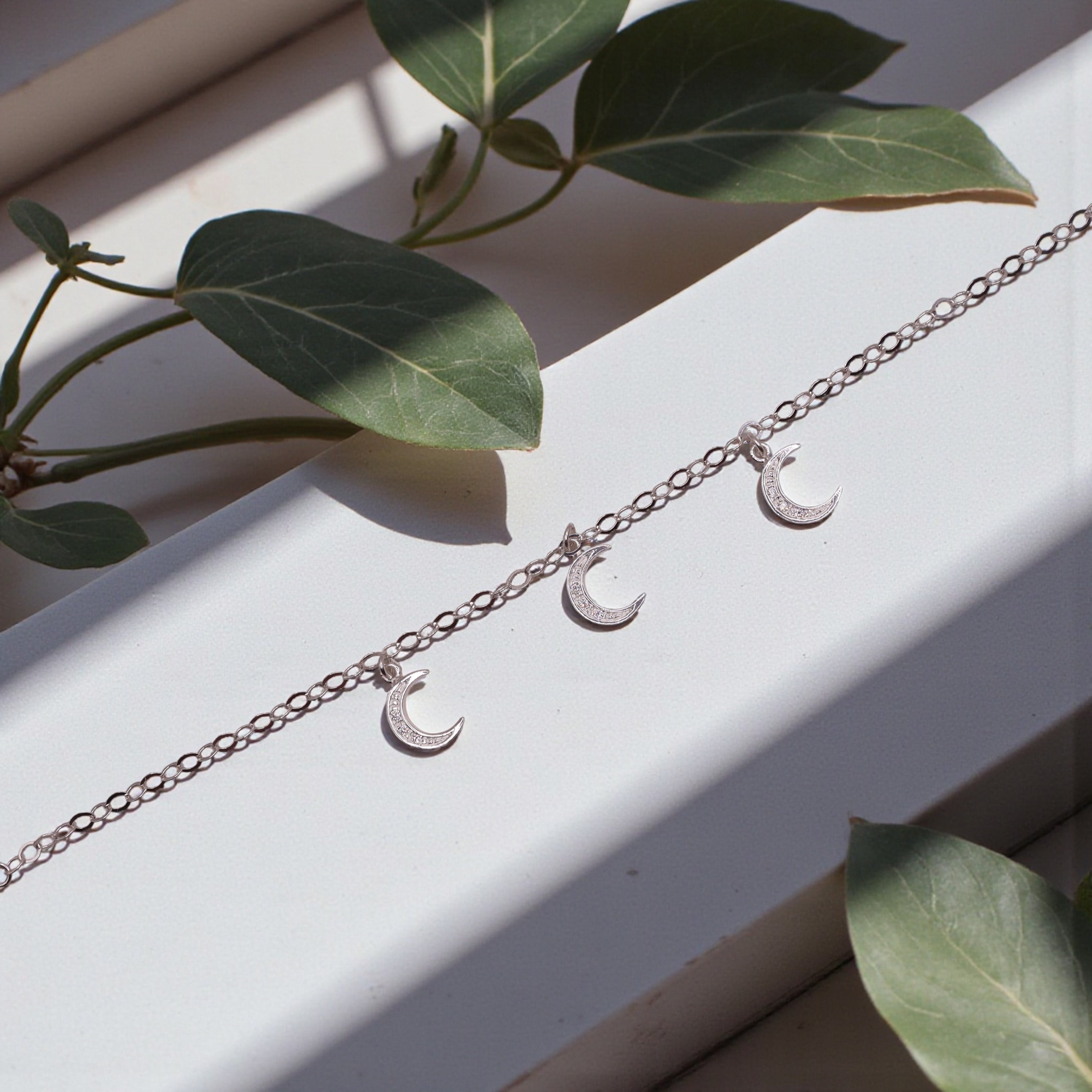 Pulsera Tres Lunas Plata .925 19 cm Jozep Joyería