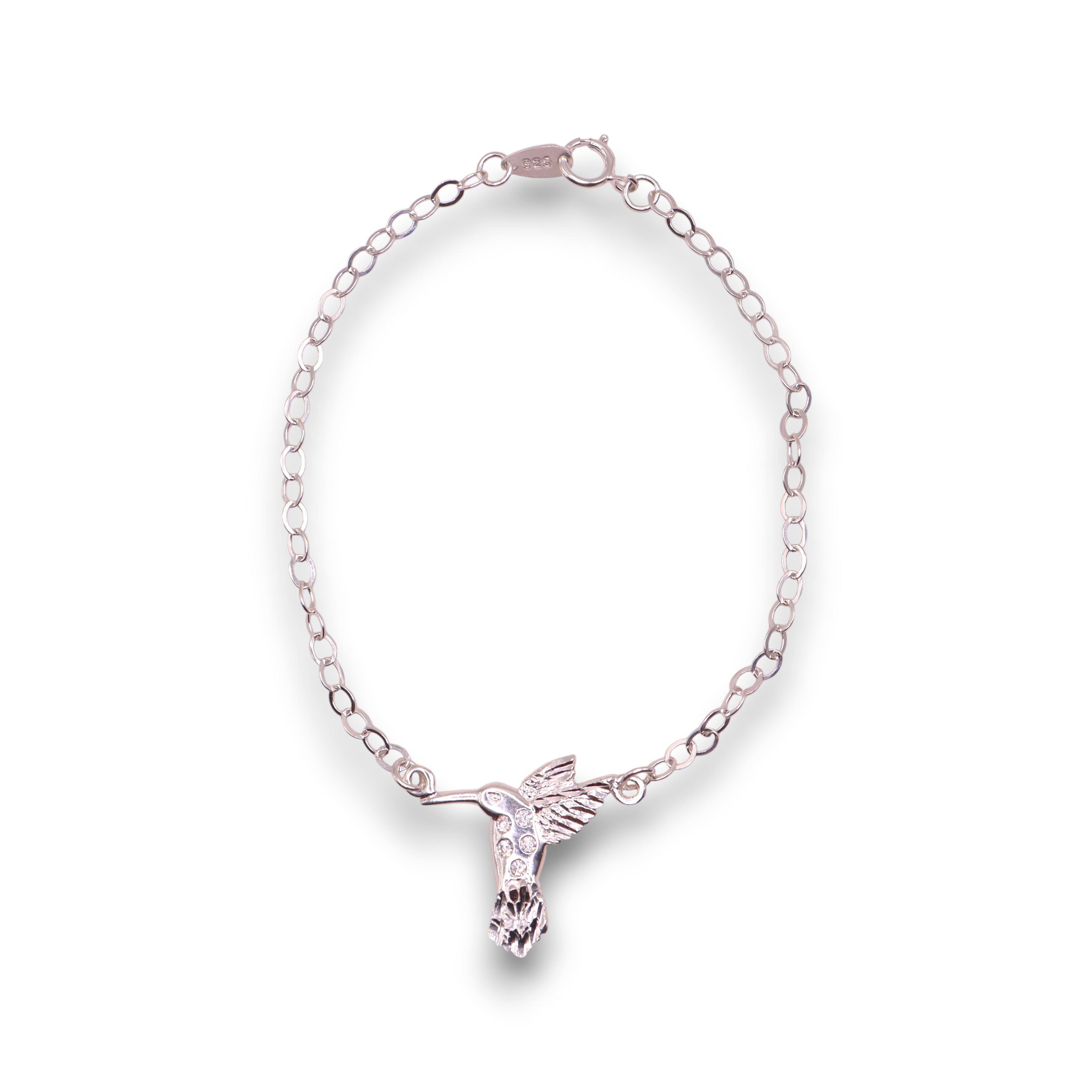 Pulsera Colibrí Plata .925 18 cm Jozep Joyería