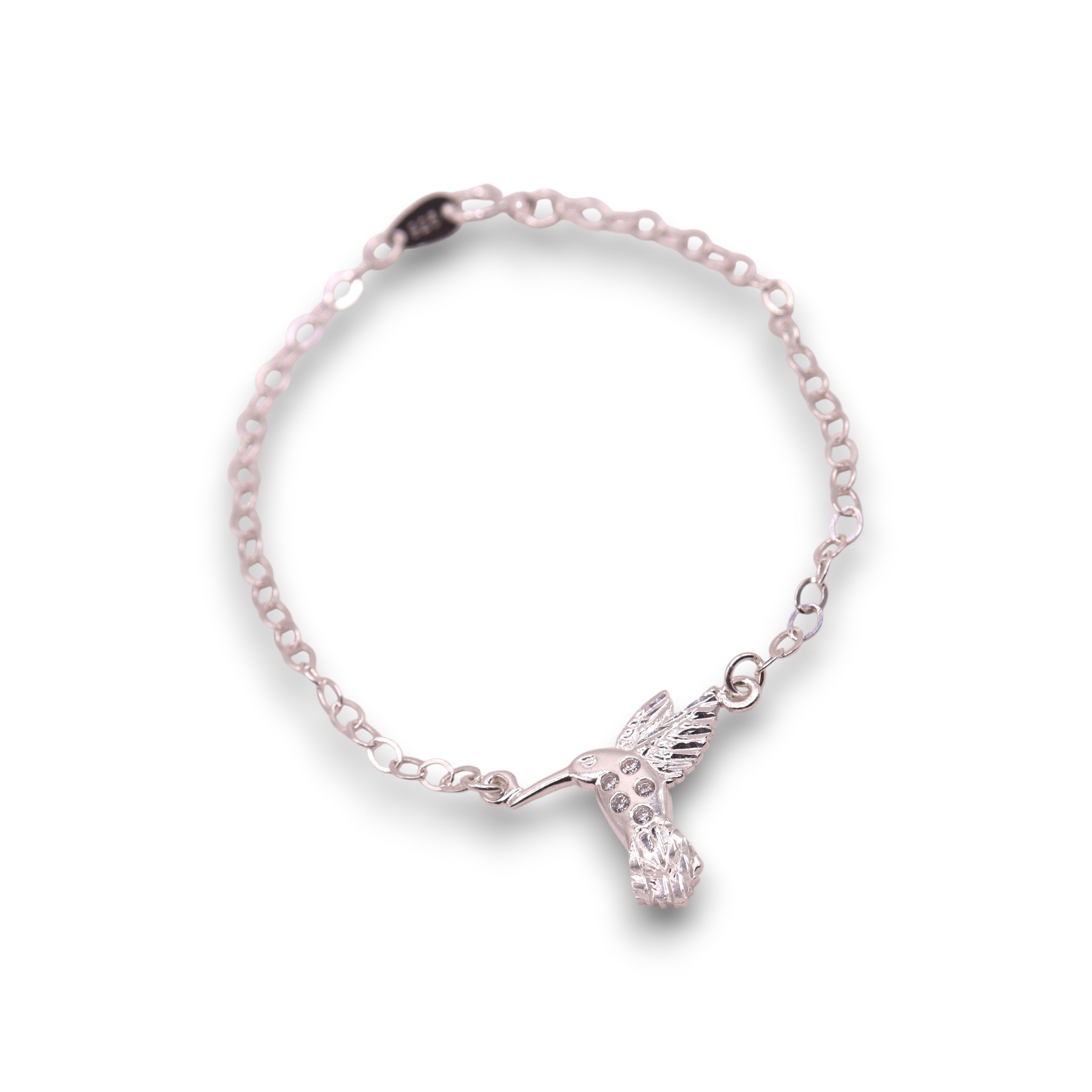 Pulsera Colibrí Plata .925 18 cm Jozep Joyería