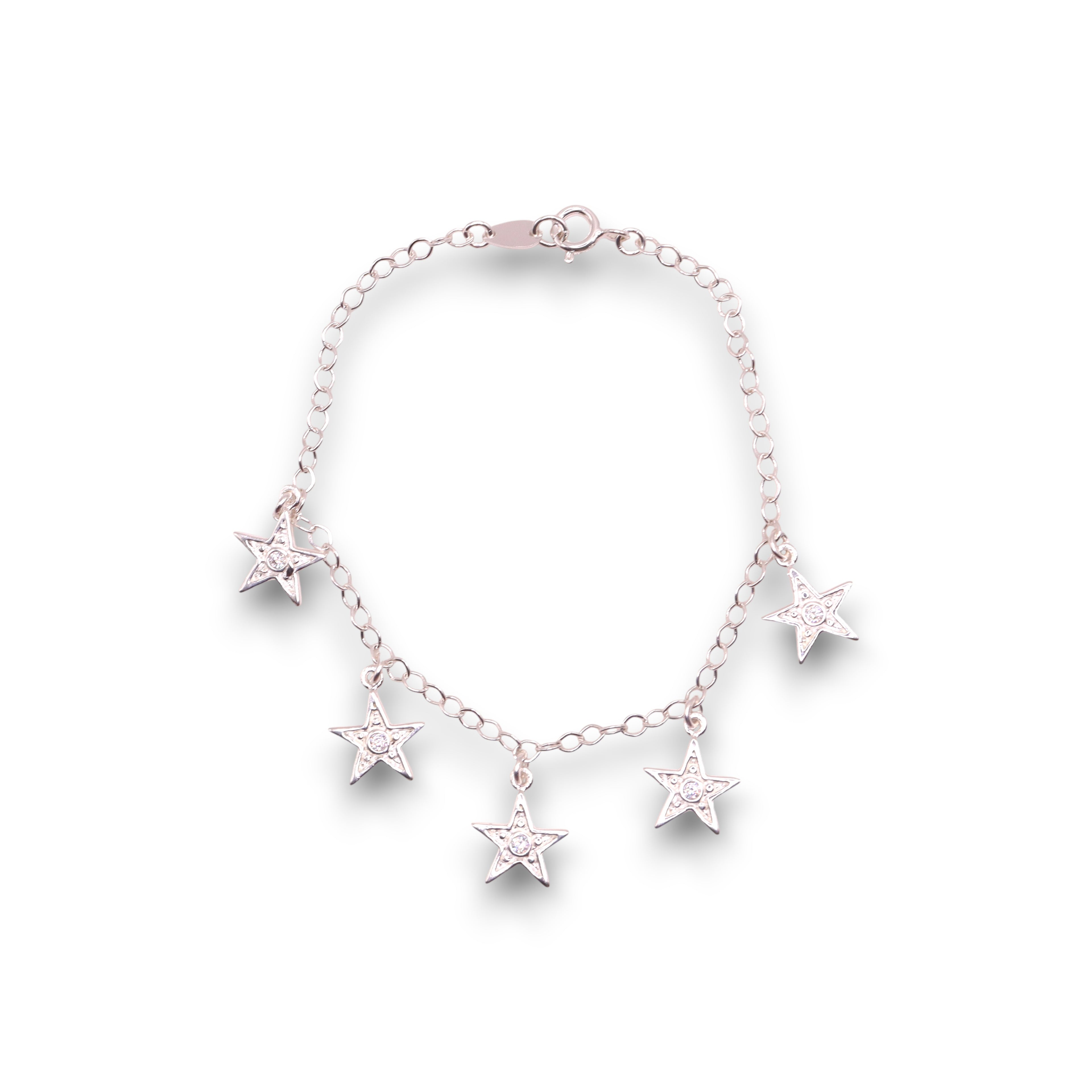 Pulsera Cinco Estrellas Plata .925 19 cm  Jozep Joyería