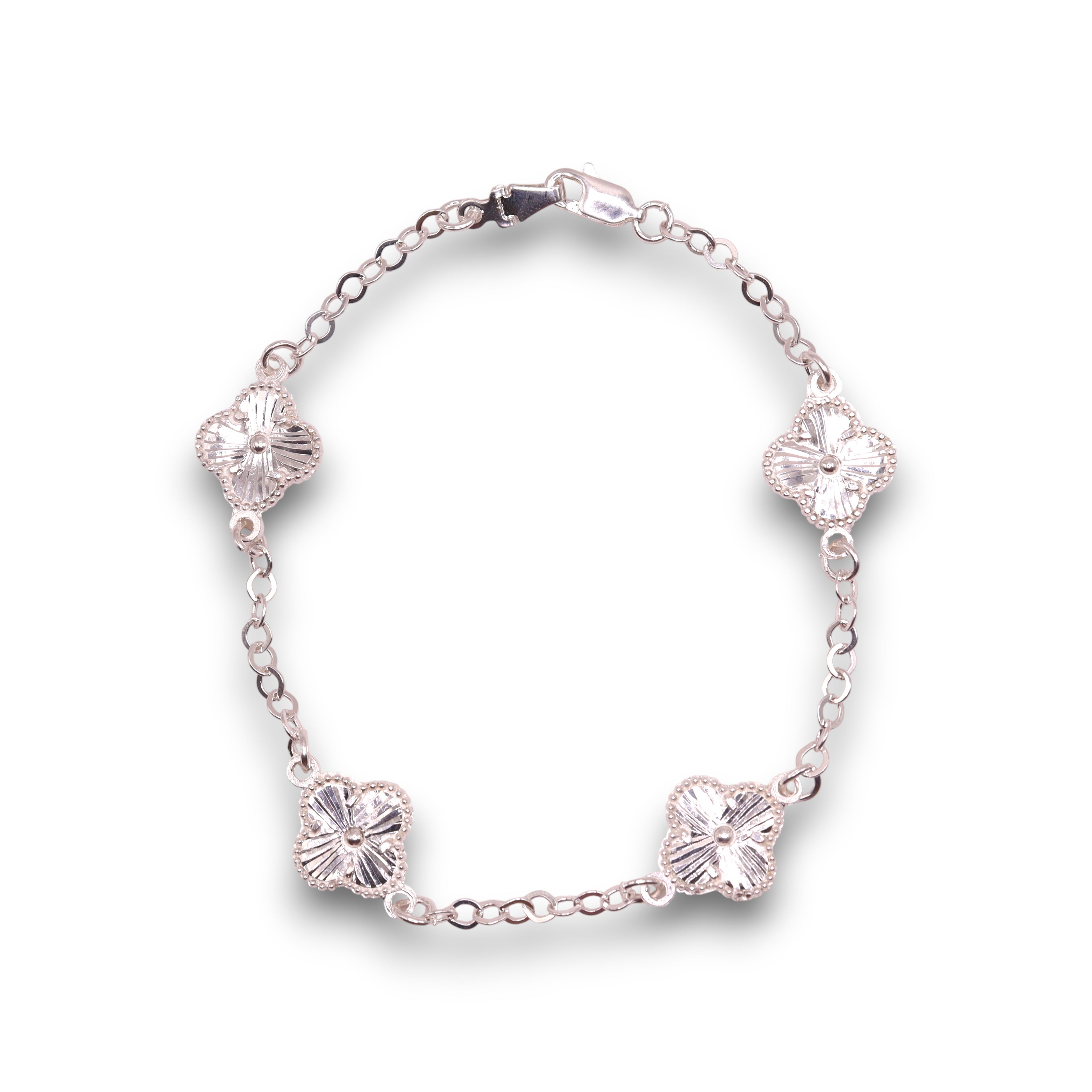 Pulsera Plata 925 Trebol 21.5 Cm | Jozep Joyería